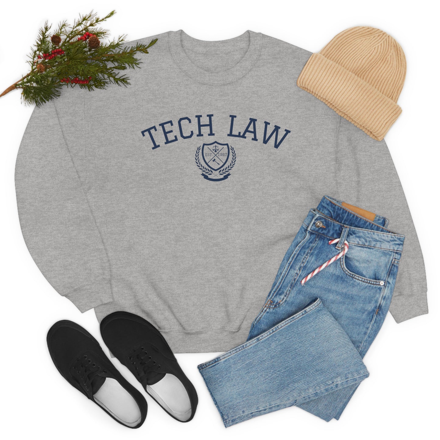 Tech Law Unisex Heavy Blend Crewneck Sweatshirt