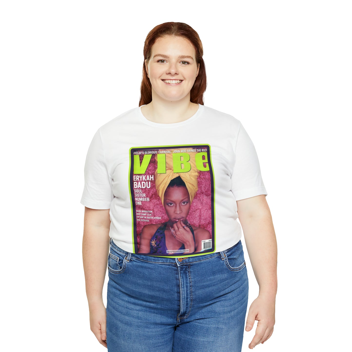 90s Throwback Erykah Badu Vibe Magazine Unisex Jersey Short Sleeve Tee