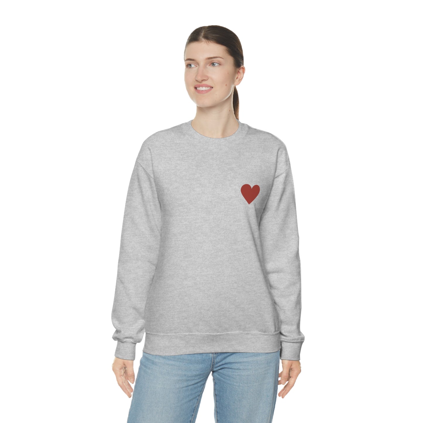 Heart Self Love Club Valentines Day Unisex Heavy Blend Crewneck Sweatshirt Front/Back Print