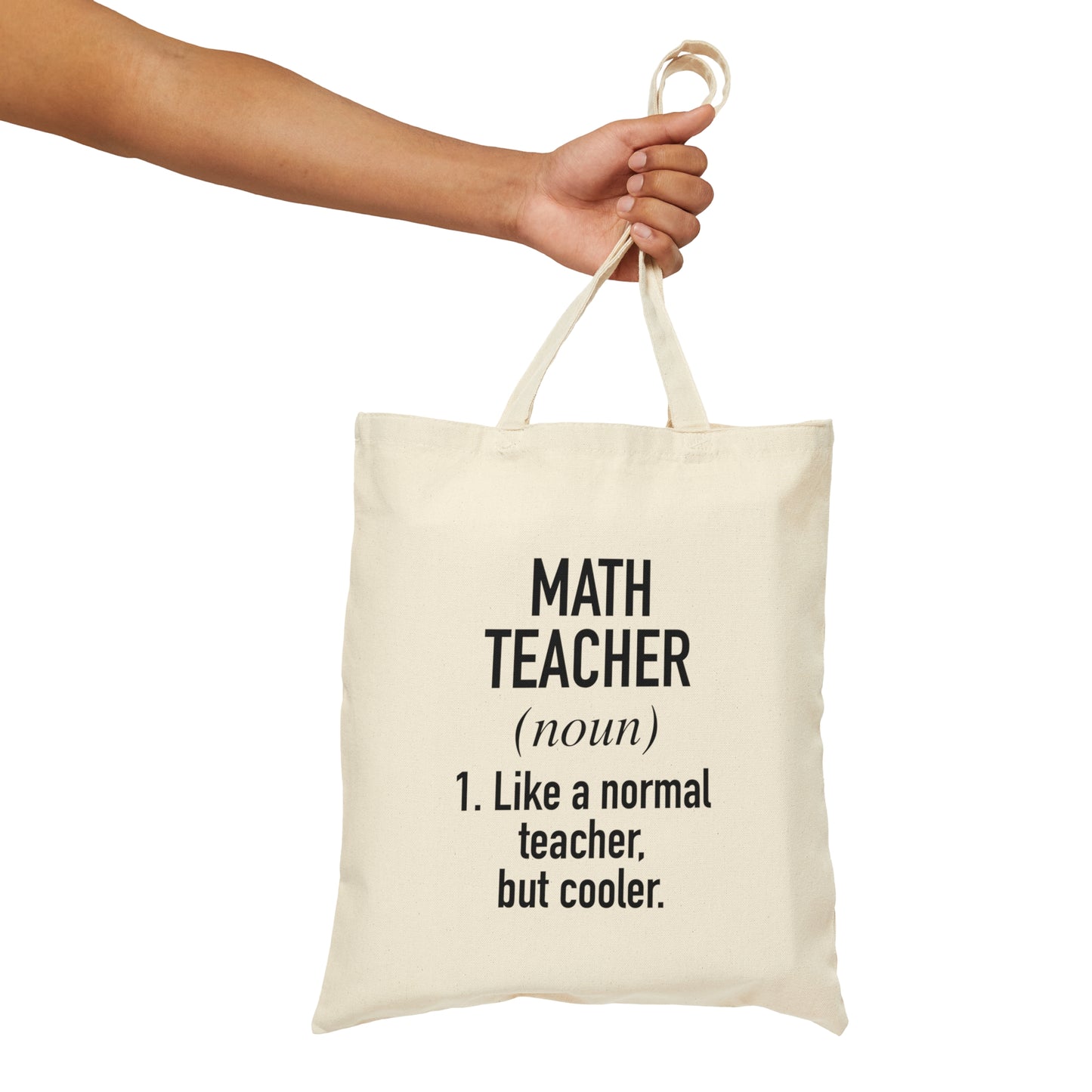Math Teacher Canvas Tote Bag