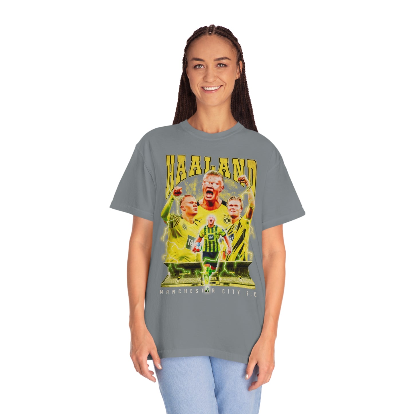 Haaland Soccer Unisex Garment-Dyed T-shirt