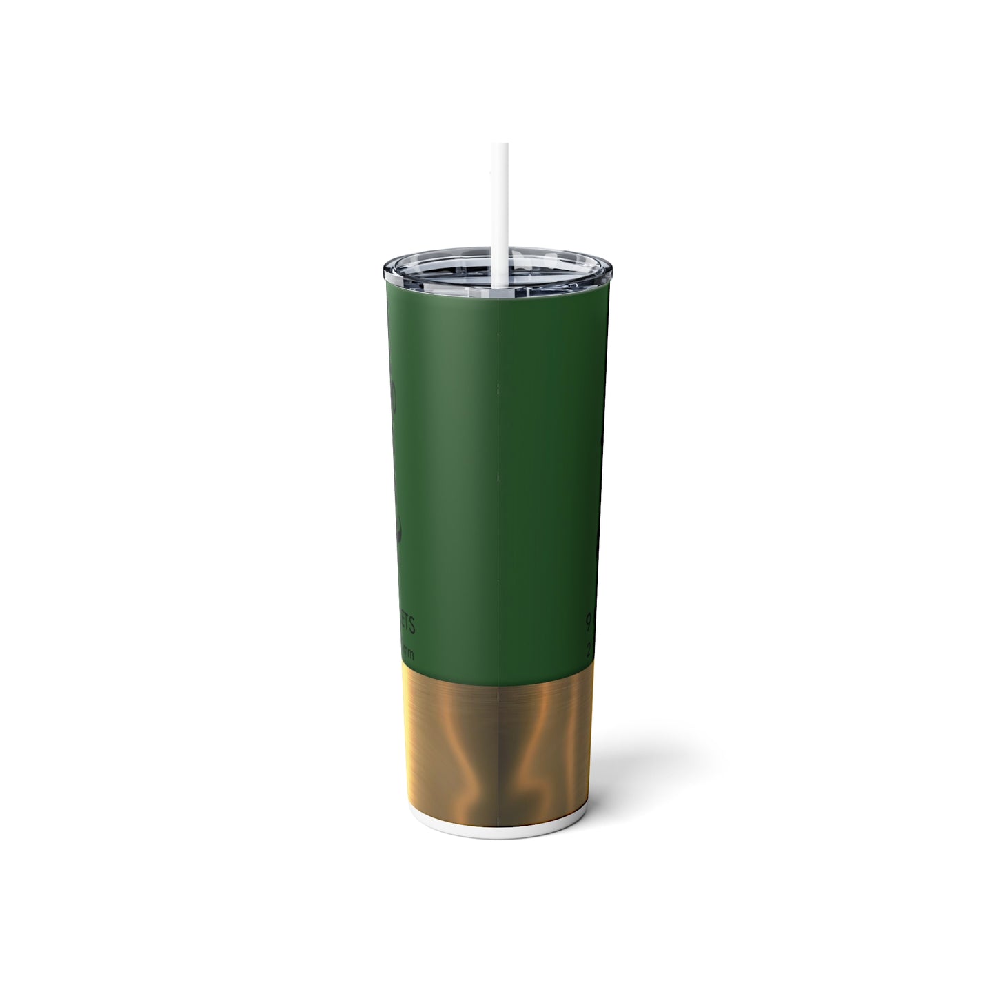 Remington Shotgun Shell Green Skinny Steel Tumbler with Straw, 20oz