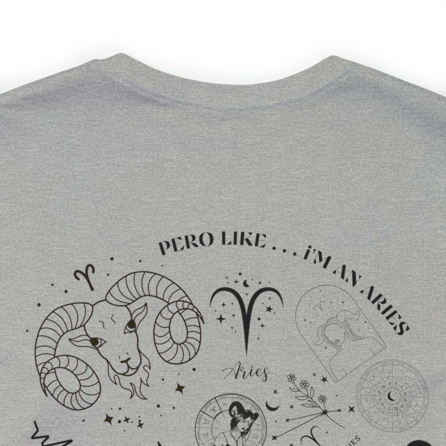Zodiac Aries - Astrology Unisex Jersey Short Sleeve Tee Front/Back Print