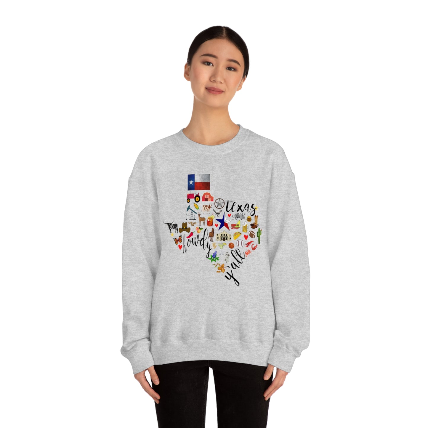 Texas Love Unisex Heavy Blend Crewneck Sweatshirt