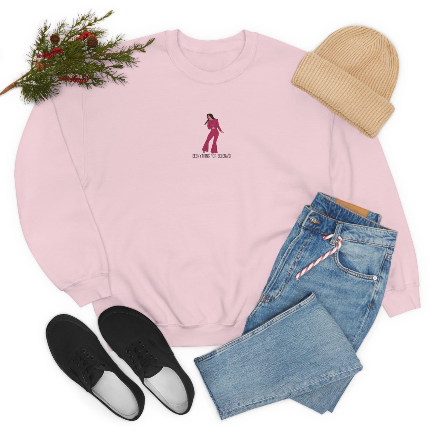 Eeeenything For Selenas Unisex Heavy Blend Crewneck Sweatshirt