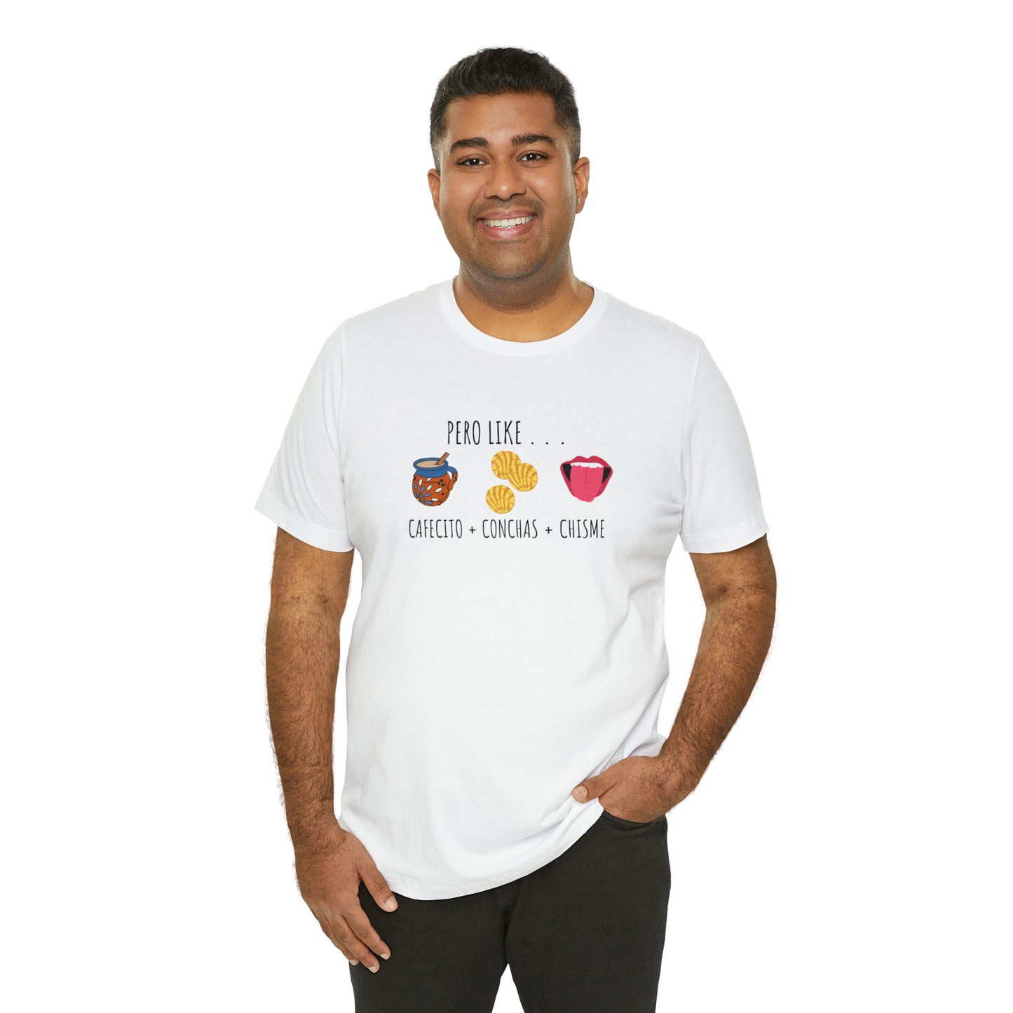 Cafecito, Conchas, & Chisme | Unisex Jersey Short Sleeve Tee