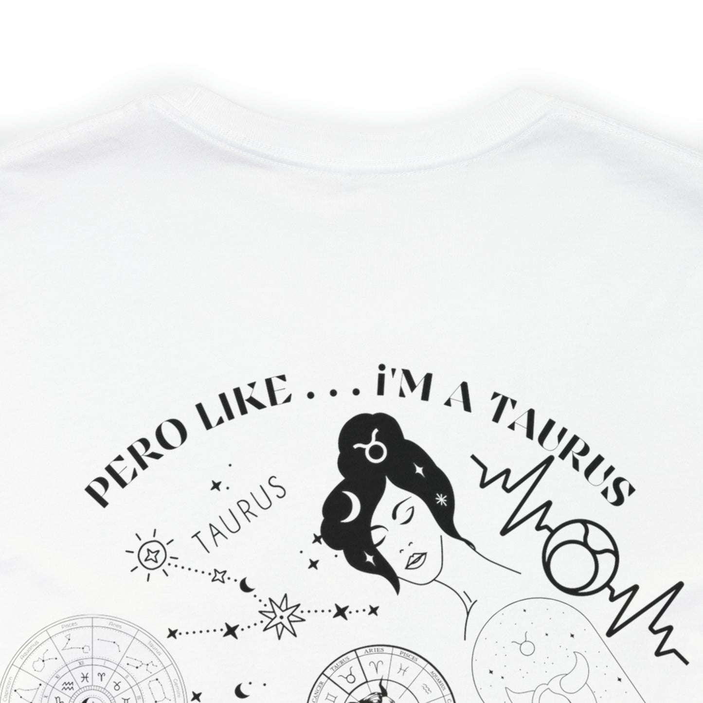 Zodiac Taurus - Astrology Unisex Jersey Short Sleeve Tee Front/Back Print