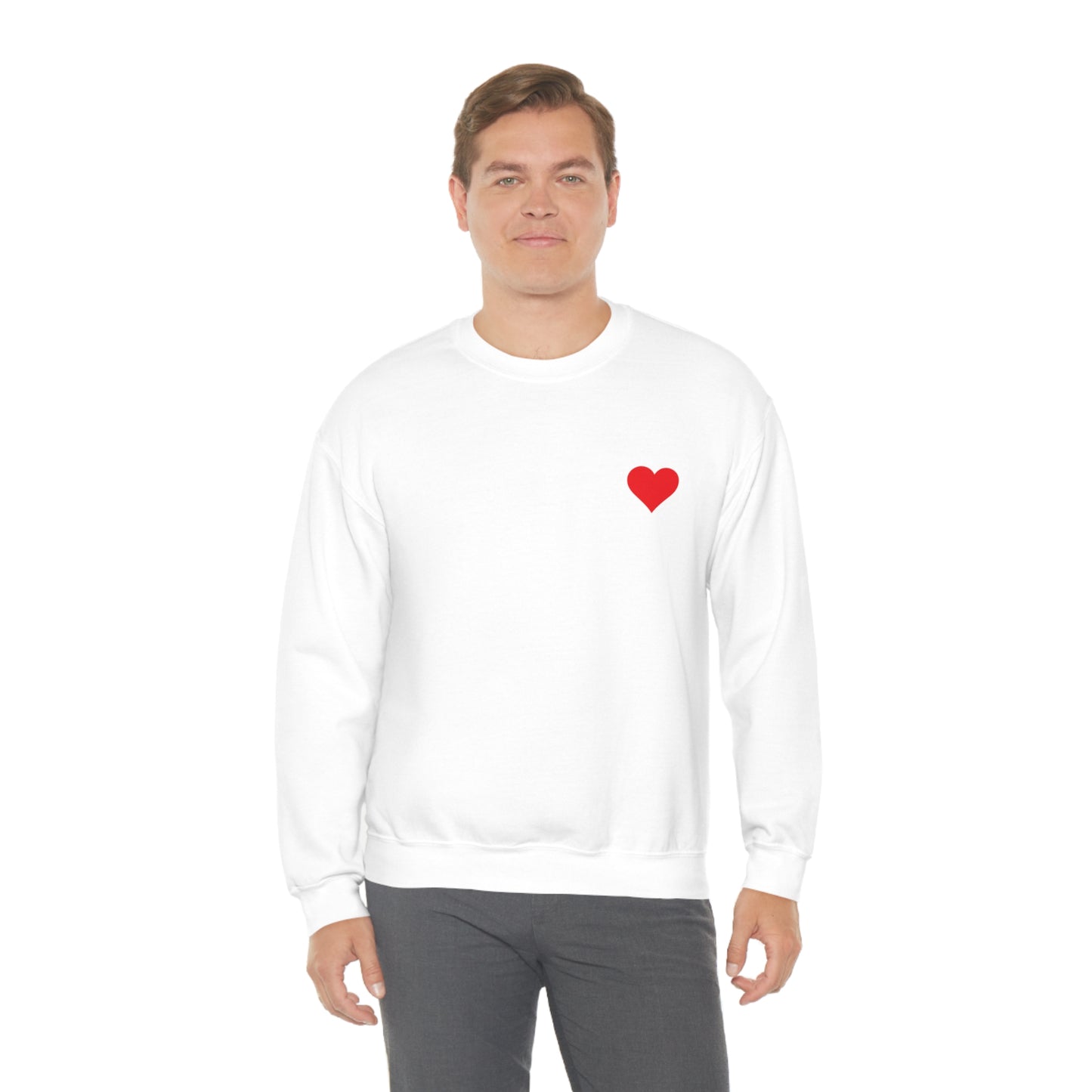 Heart Lover Boy Valentines Day Unisex Heavy Blend Crewneck Sweatshirt Front/Back Print