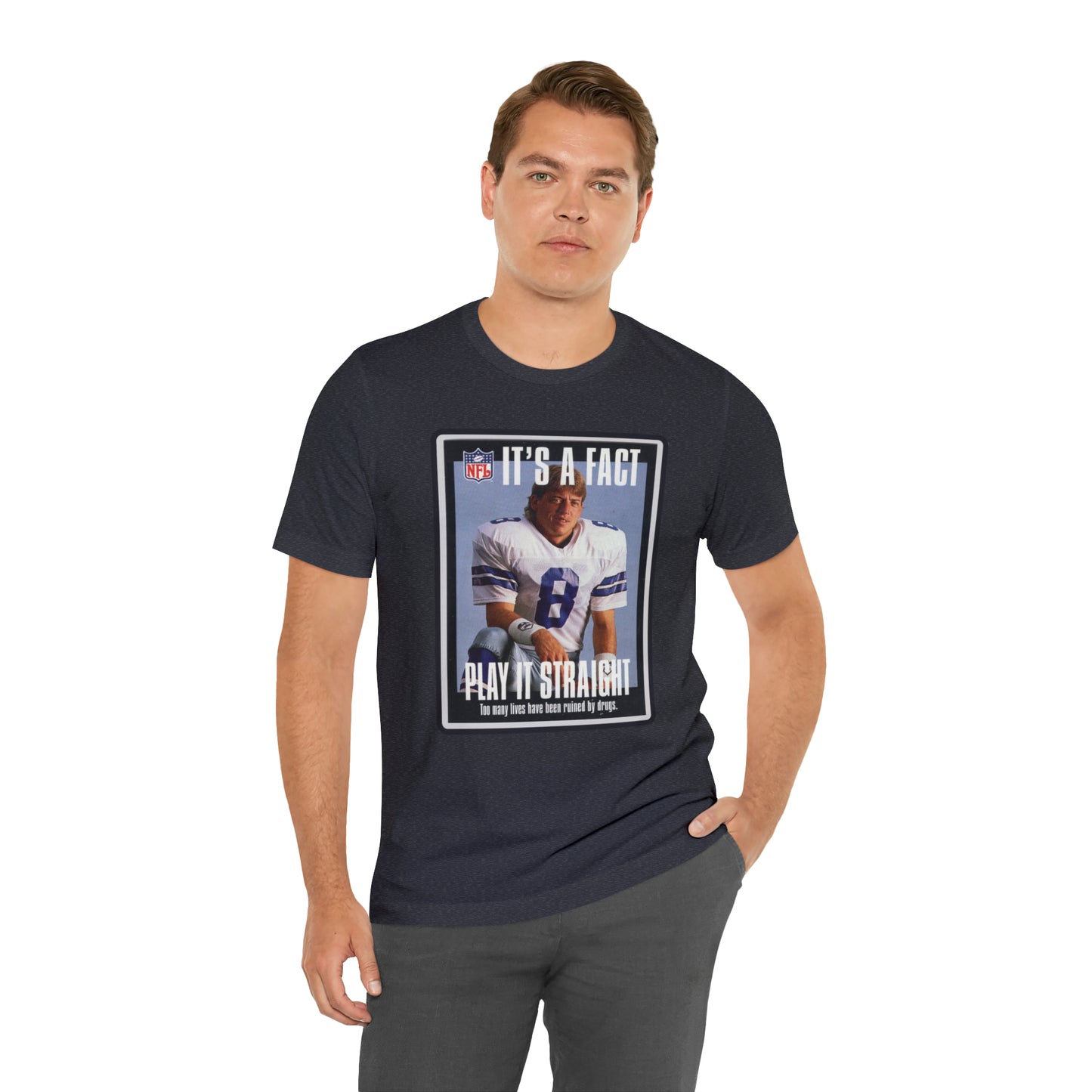 90s Throwback Dallas Cowboys Troy Aikman v2 Sports Illustrated Magazine Unisex Jersey Short Sleeve Tee