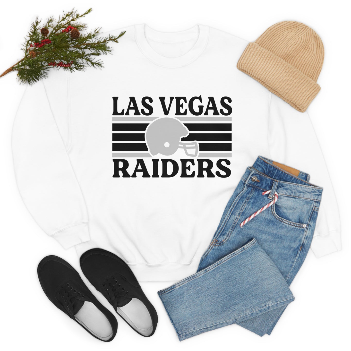 Retro Style Las Vegas Football Unisex Heavy Blend Crewneck Sweatshirt