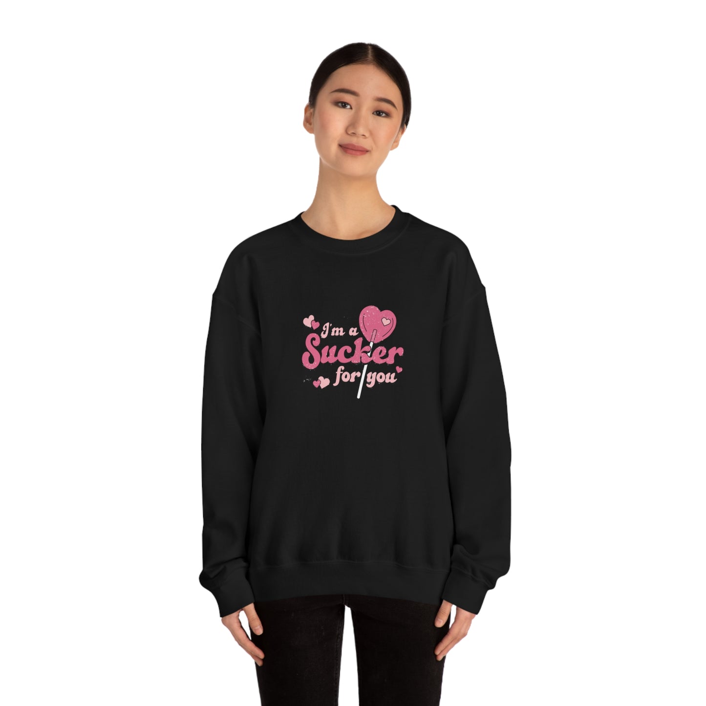 Sucker For You Valentines Day Unisex Heavy Blend Crewneck Sweatshirt