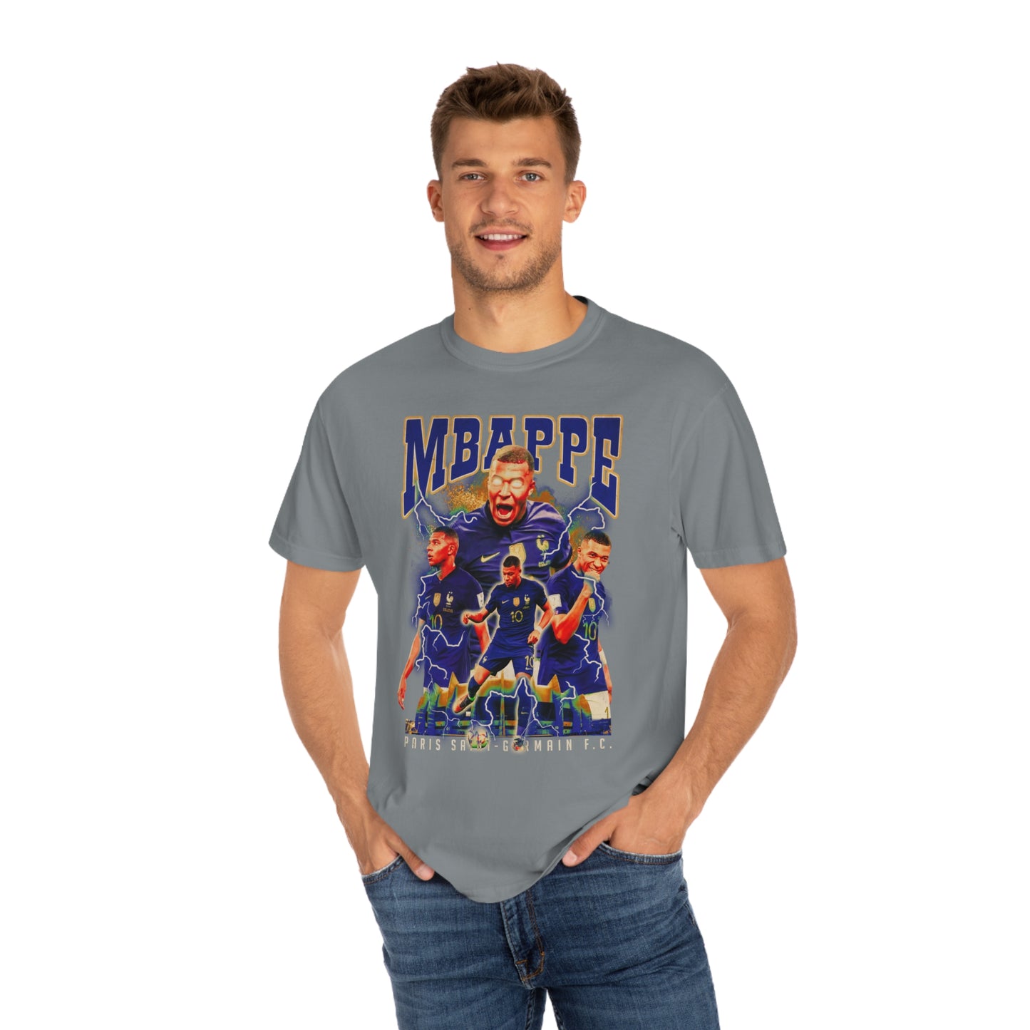 Mbappe Soccer Unisex Garment-Dyed T-shirt
