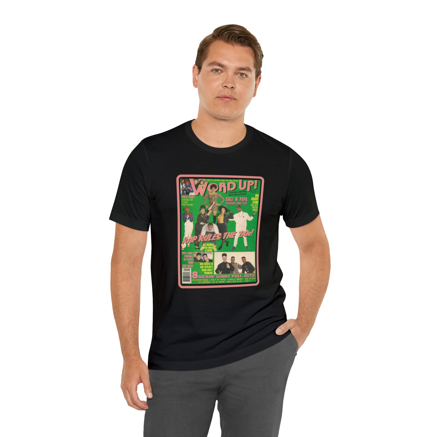 90s Throwback Word Up Magazine Unisex Jersey Short Sleeve Tee