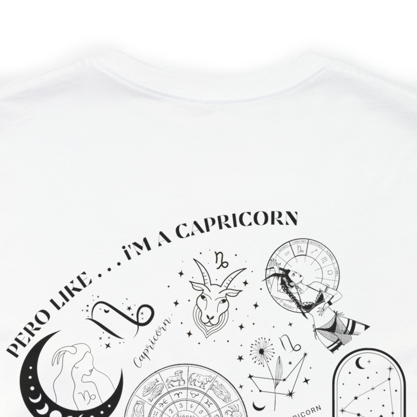 Zodiac Capricorn - Astrology Unisex Jersey Short Sleeve Tee Front/Back Print