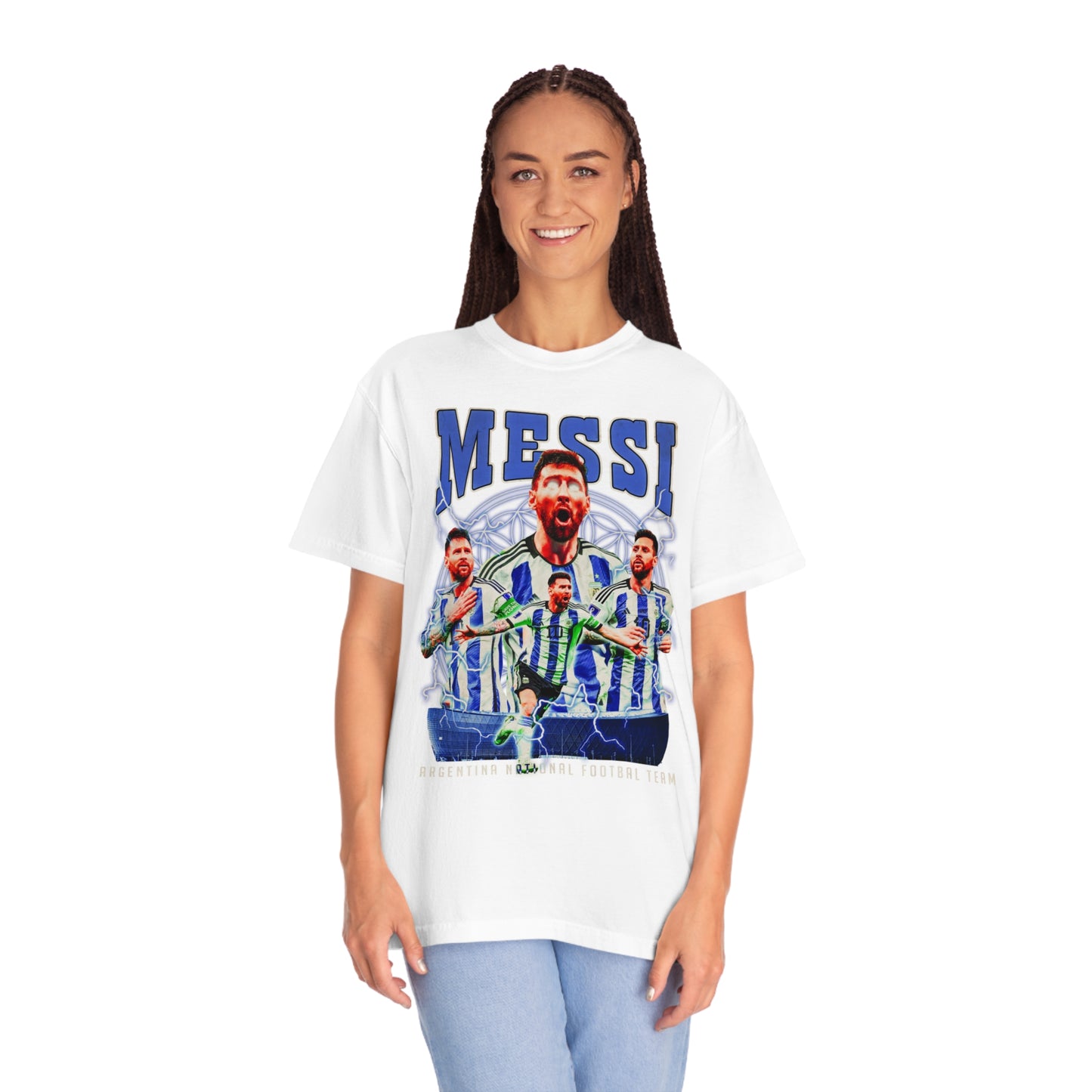 Messi Soccer Unisex Garment-Dyed T-shirt