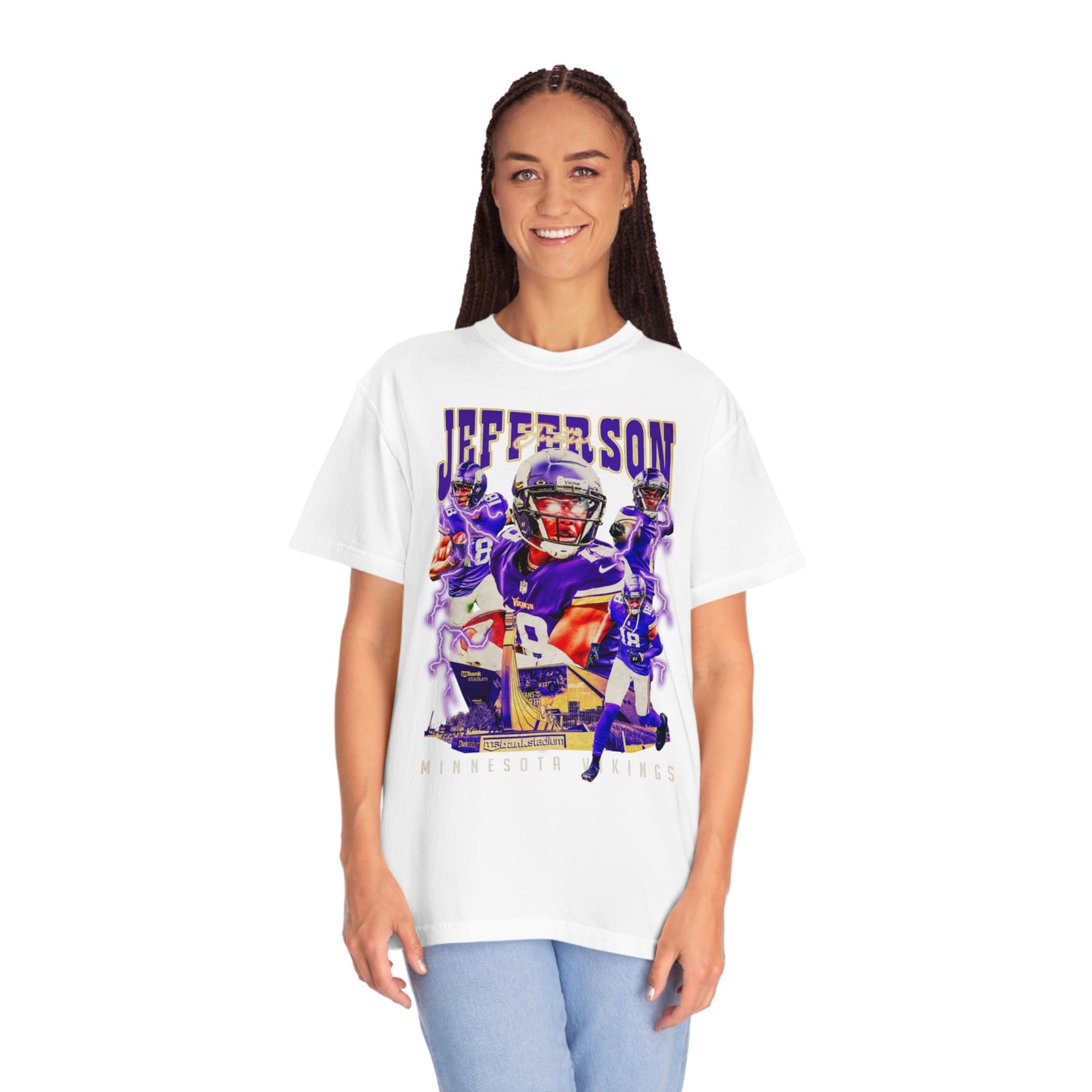 Jefferson Vikings Football Unisex Garment-Dyed T-shirt