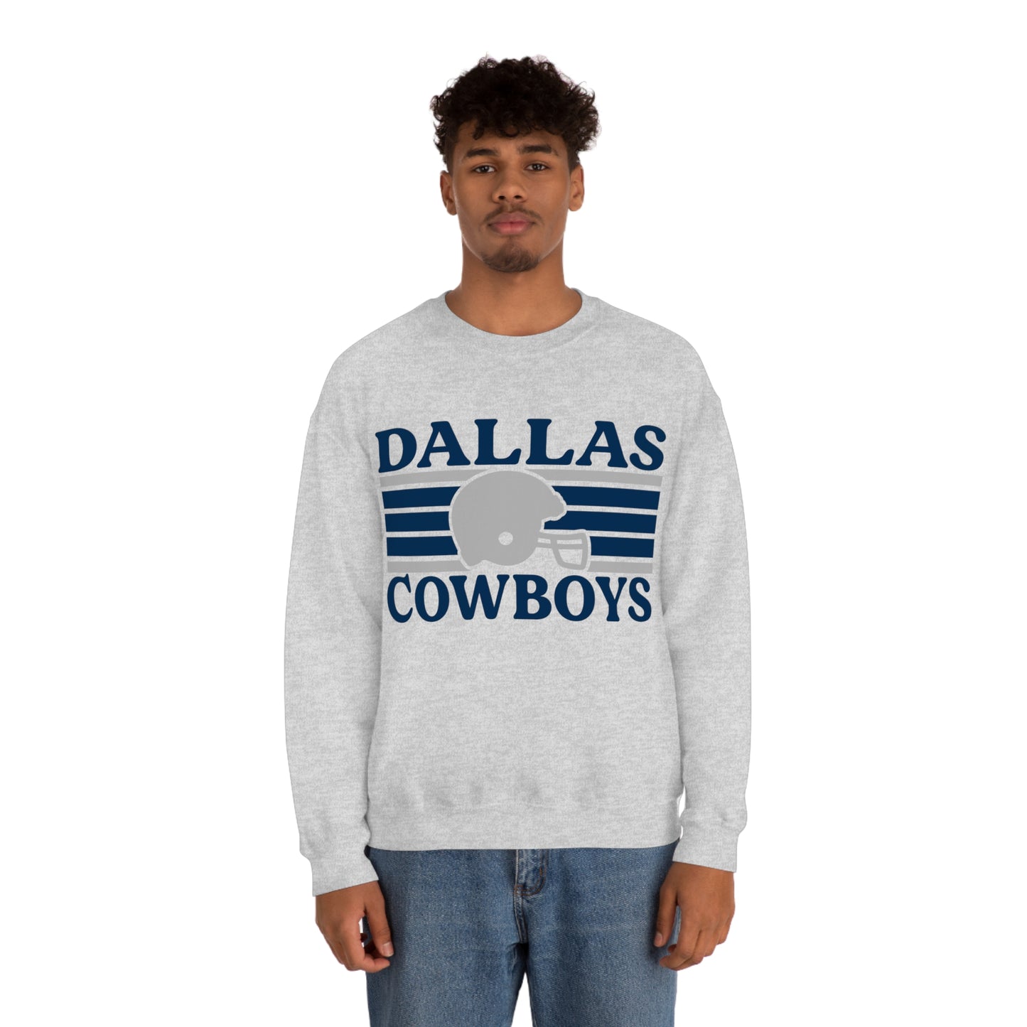 Retro Style Dallas Football Unisex Heavy Blend Crewneck Sweatshirt