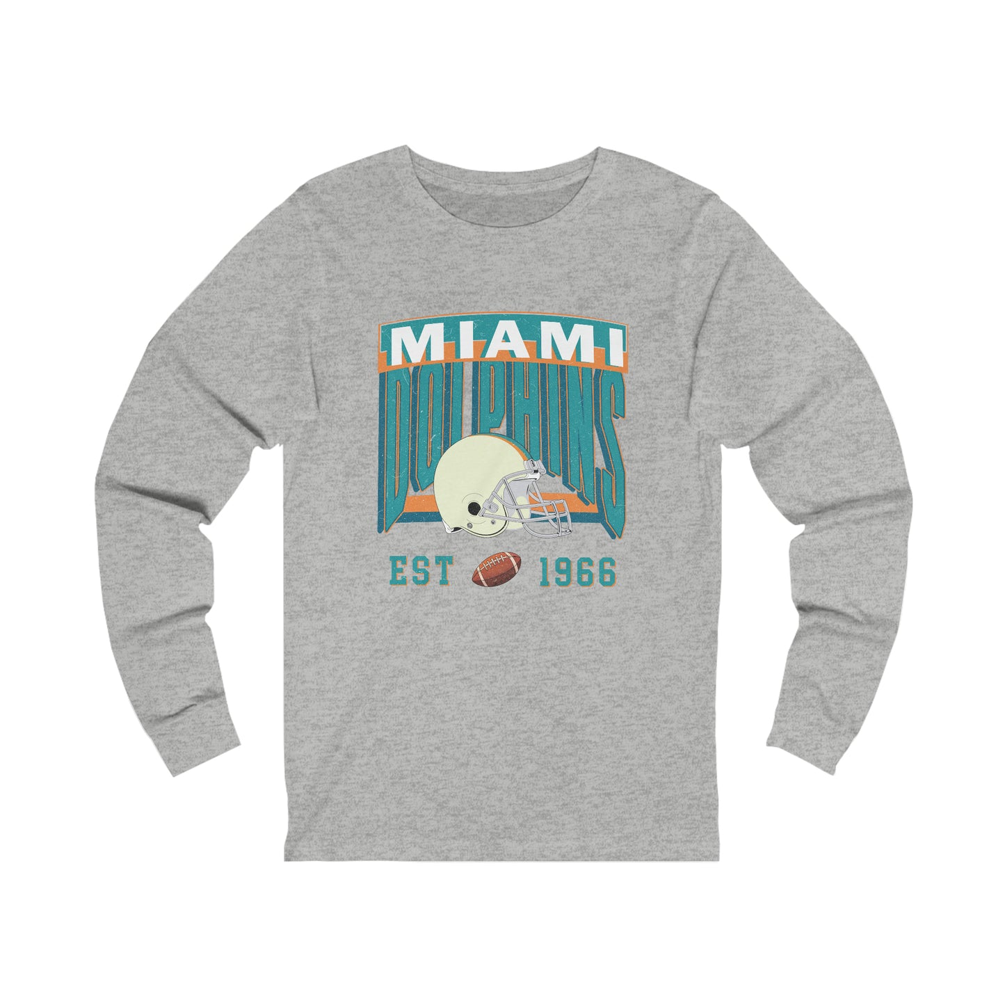 Miami Dolphins Football Unisex Jersey Long Sleeve Tee