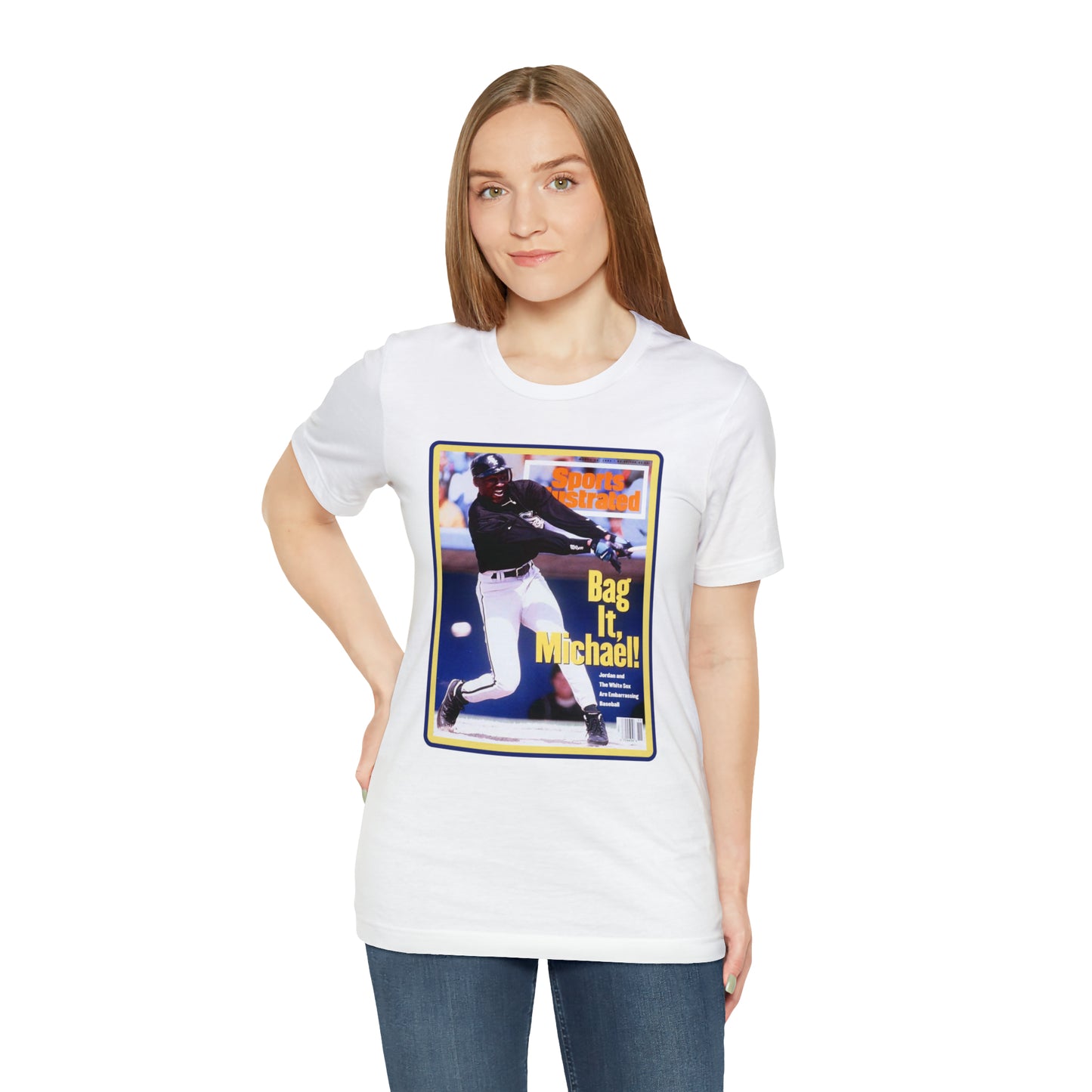 90s Throwback Michael Jordan Sports Illustrated Magazine Unisex Jersey Short Sleeve Tee