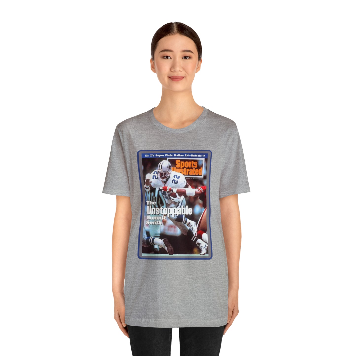 90s Throwback Dallas Cowboys Emmitt Smith v3 Sports Illustrated Magazine Unisex Jersey Short Sleeve Tee