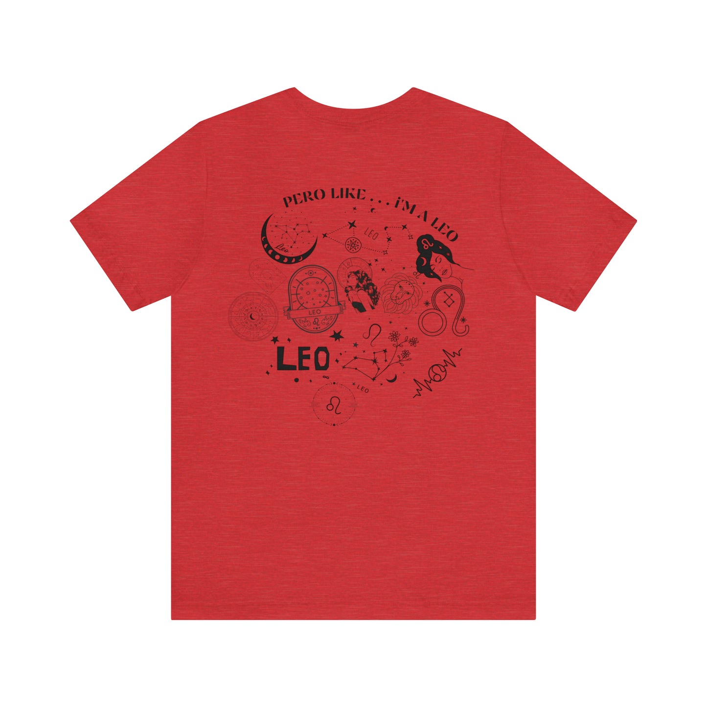 Zodiac Leo - Astrology Unisex Jersey Short Sleeve Tee Front/Back Print
