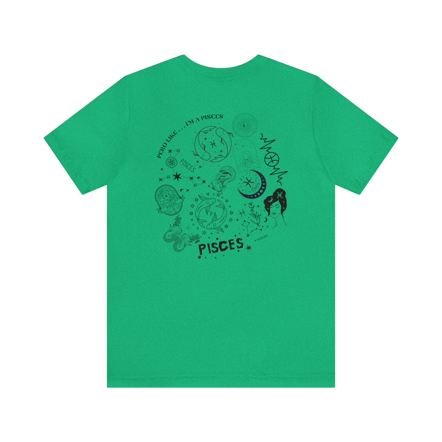 Zodiac Pisces - Astrology Unisex Jersey Short Sleeve Tee Front/Back Print