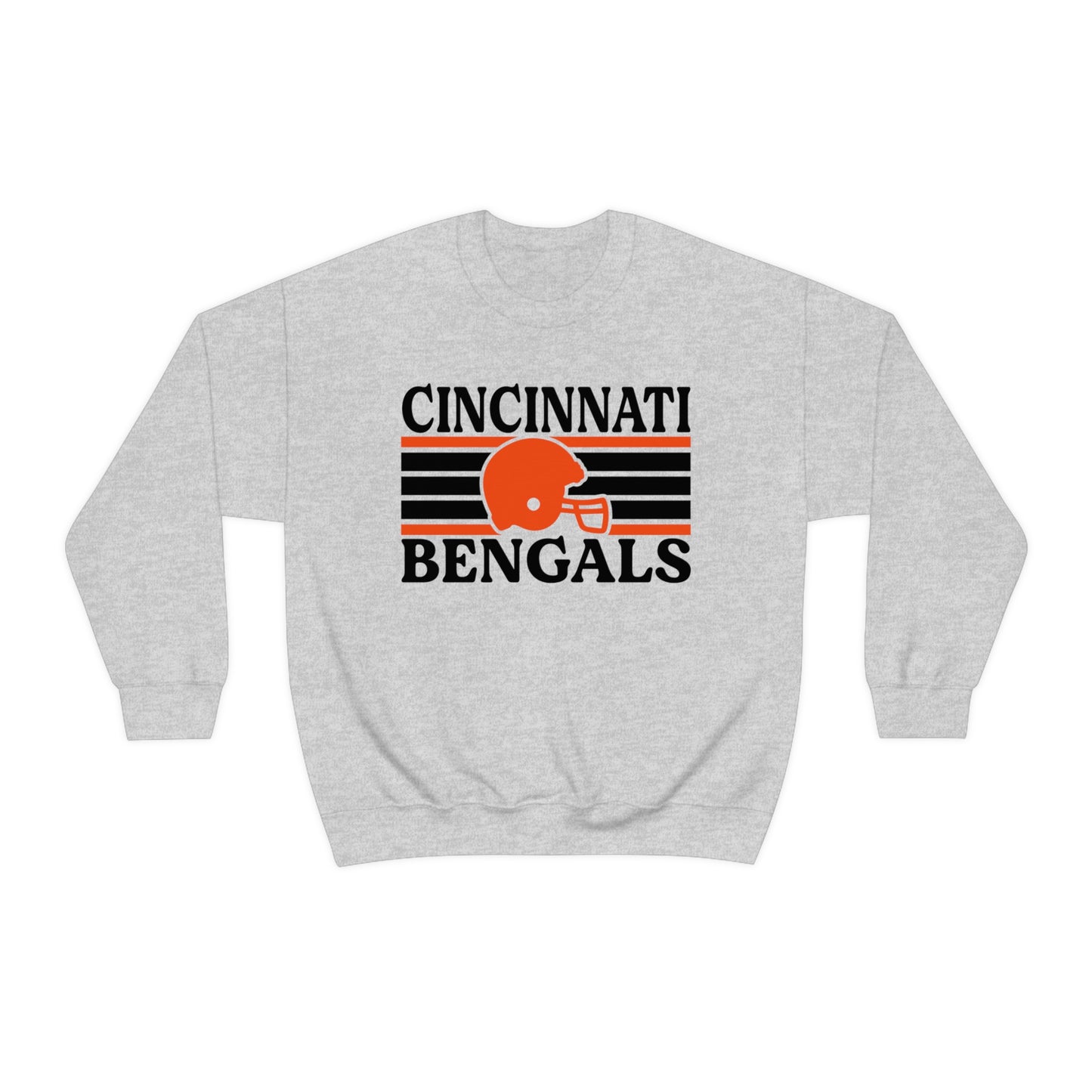 Retro Style Cincinnati Football Unisex Heavy Blend Crewneck Sweatshirt