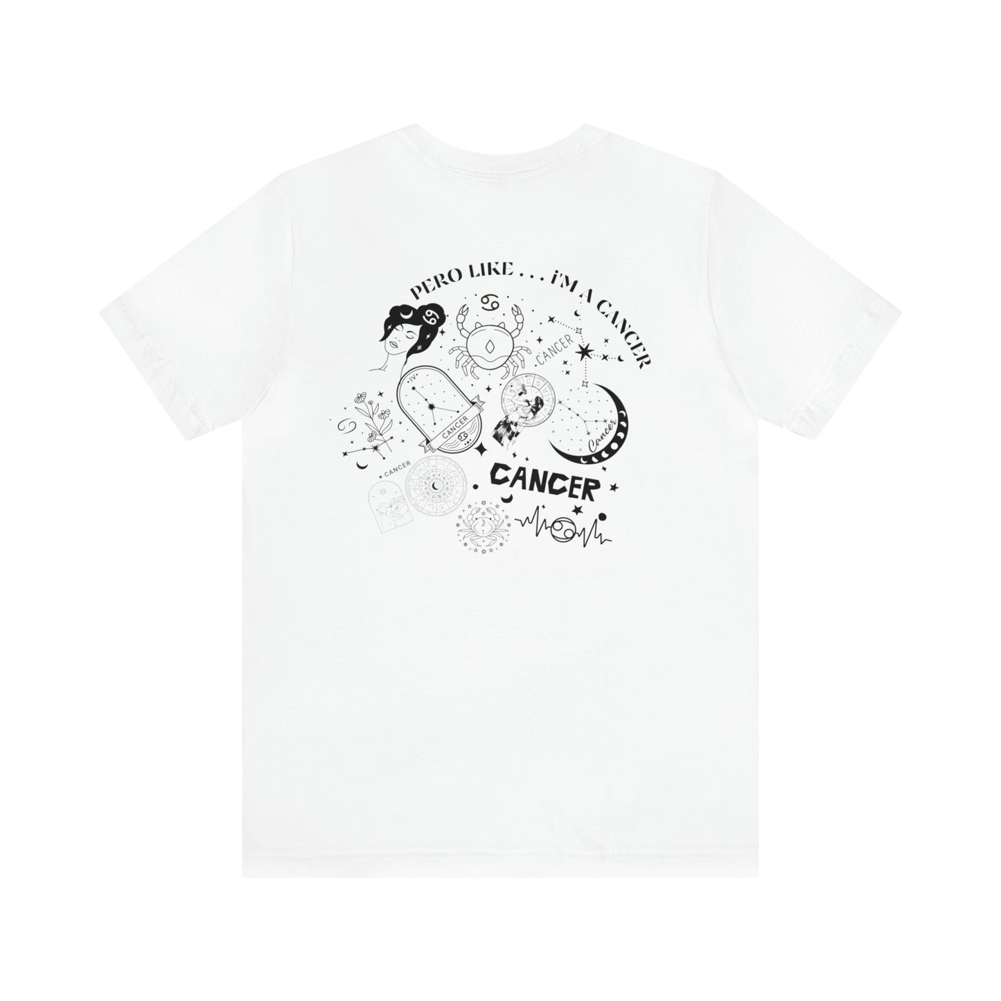 Zodiac Cancer - Astrology Unisex Jersey Short Sleeve Tee Front/Back Print