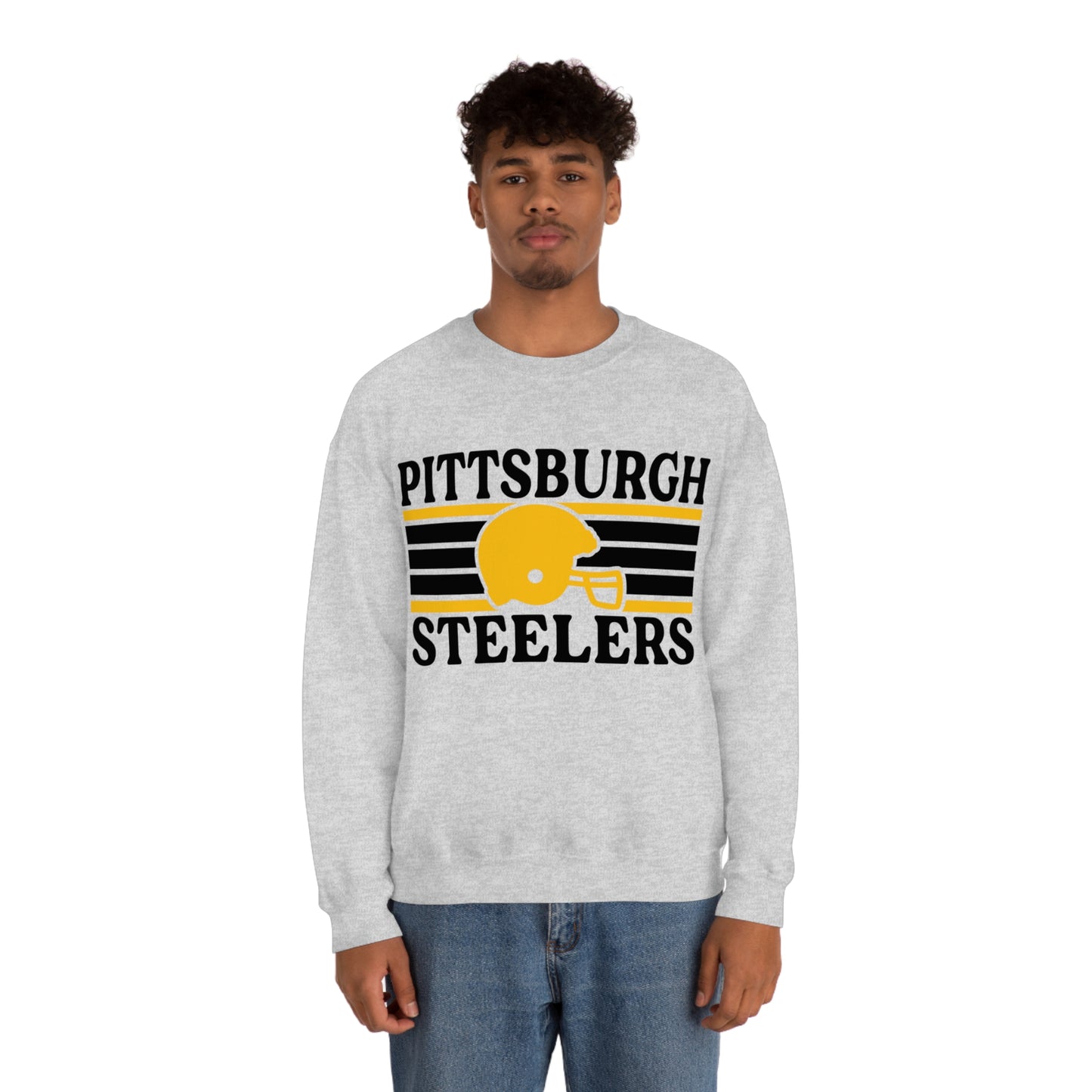Retro Style Pittsburgh Football Unisex Heavy Blend Crewneck Sweatshirt