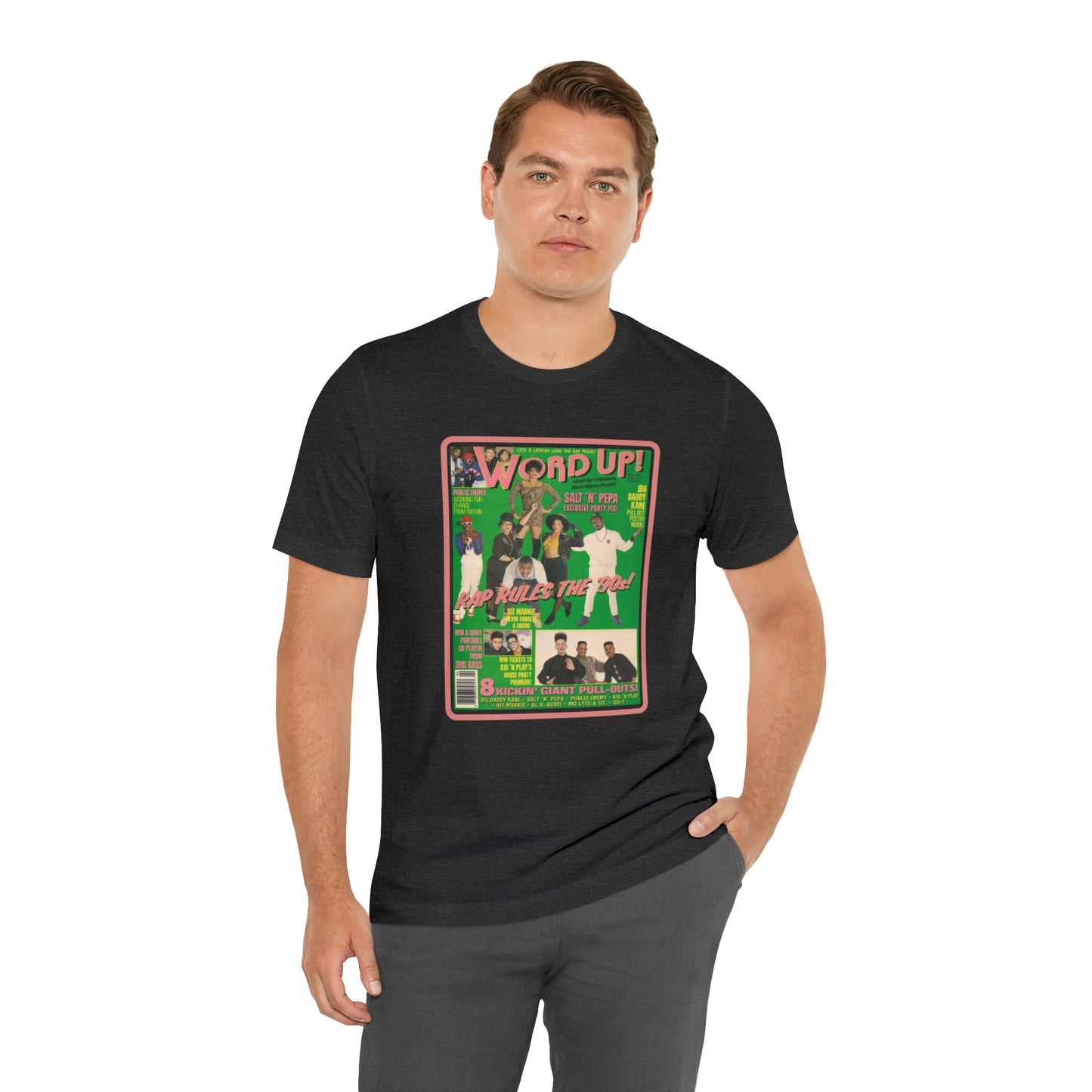 90s Throwback Word Up Magazine Unisex Jersey Short Sleeve Tee