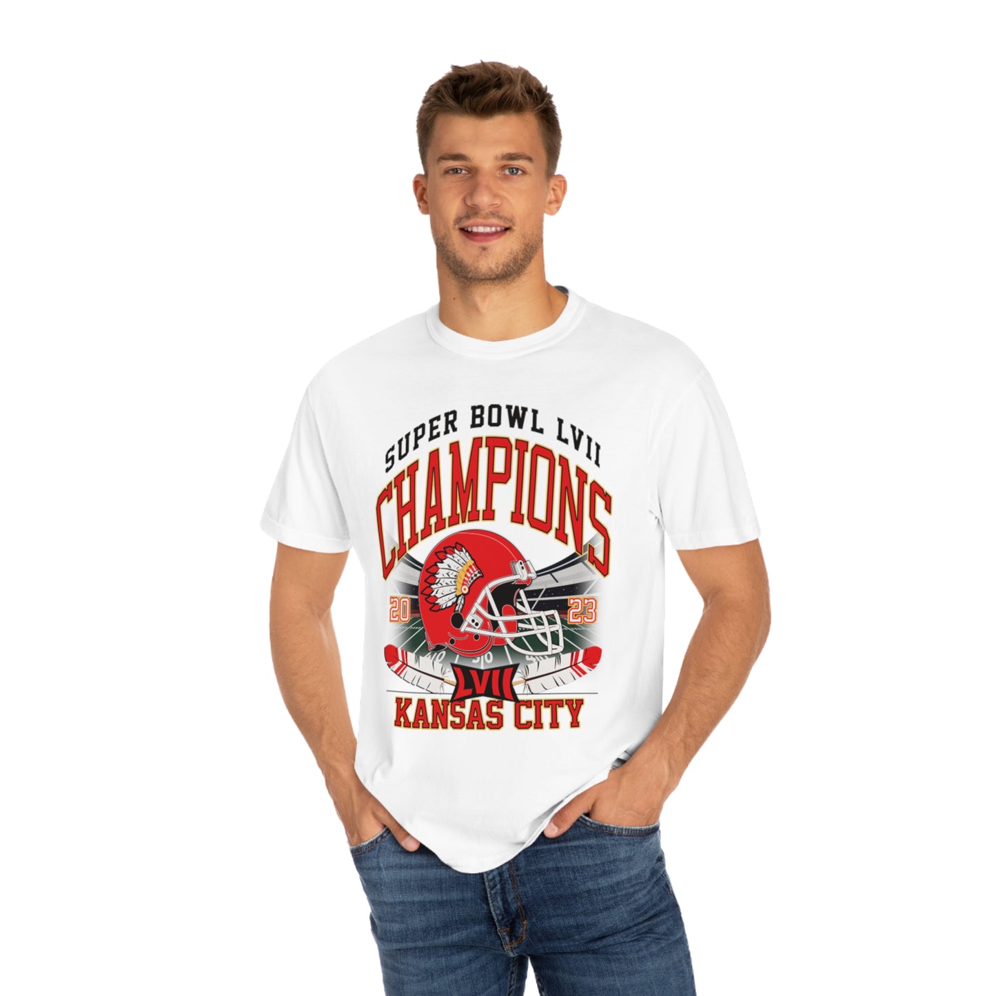 Kansas City Super Bowl Champions Football Unisex Garment-Dyed T-shirt