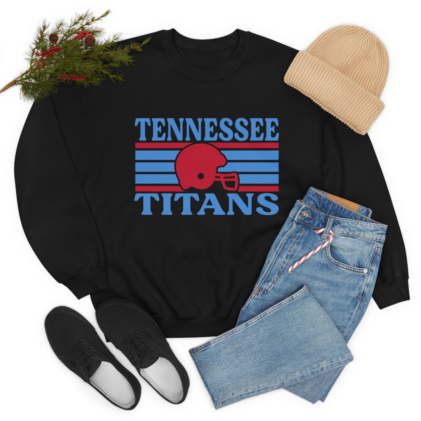 Retro Style Tennessee Football Unisex Heavy Blend Crewneck Sweatshirt