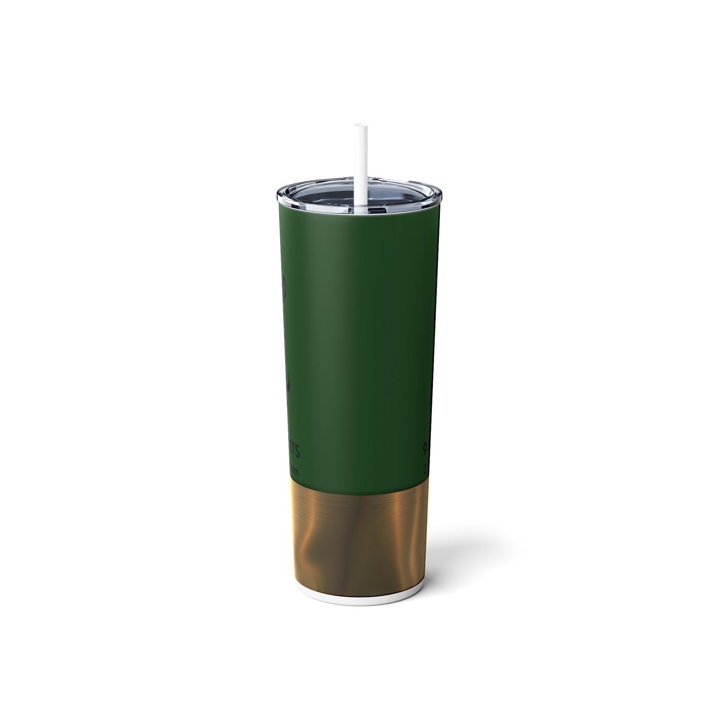 Remington Shotgun Shell Green Skinny Steel Tumbler with Straw, 20oz