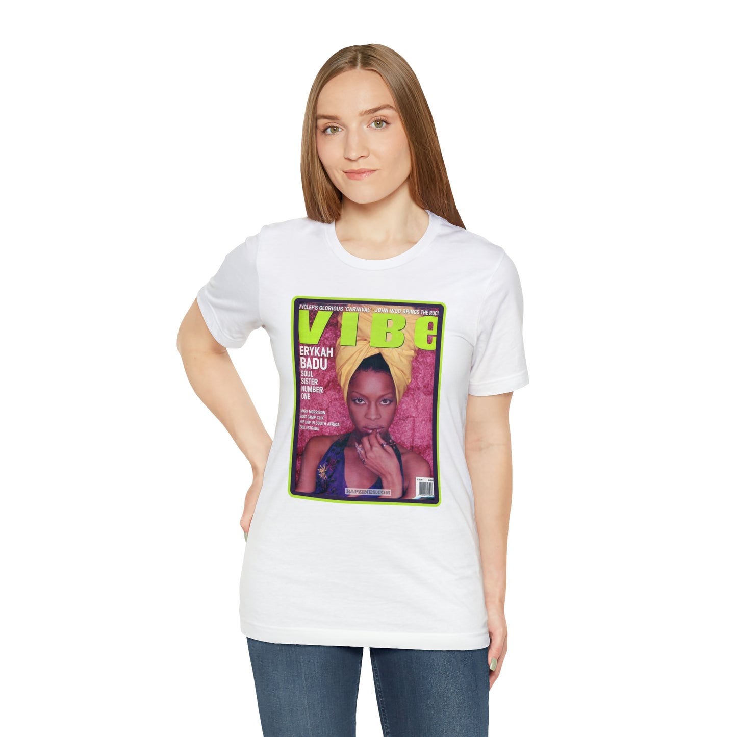 90s Throwback Erykah Badu Vibe Magazine Unisex Jersey Short Sleeve Tee