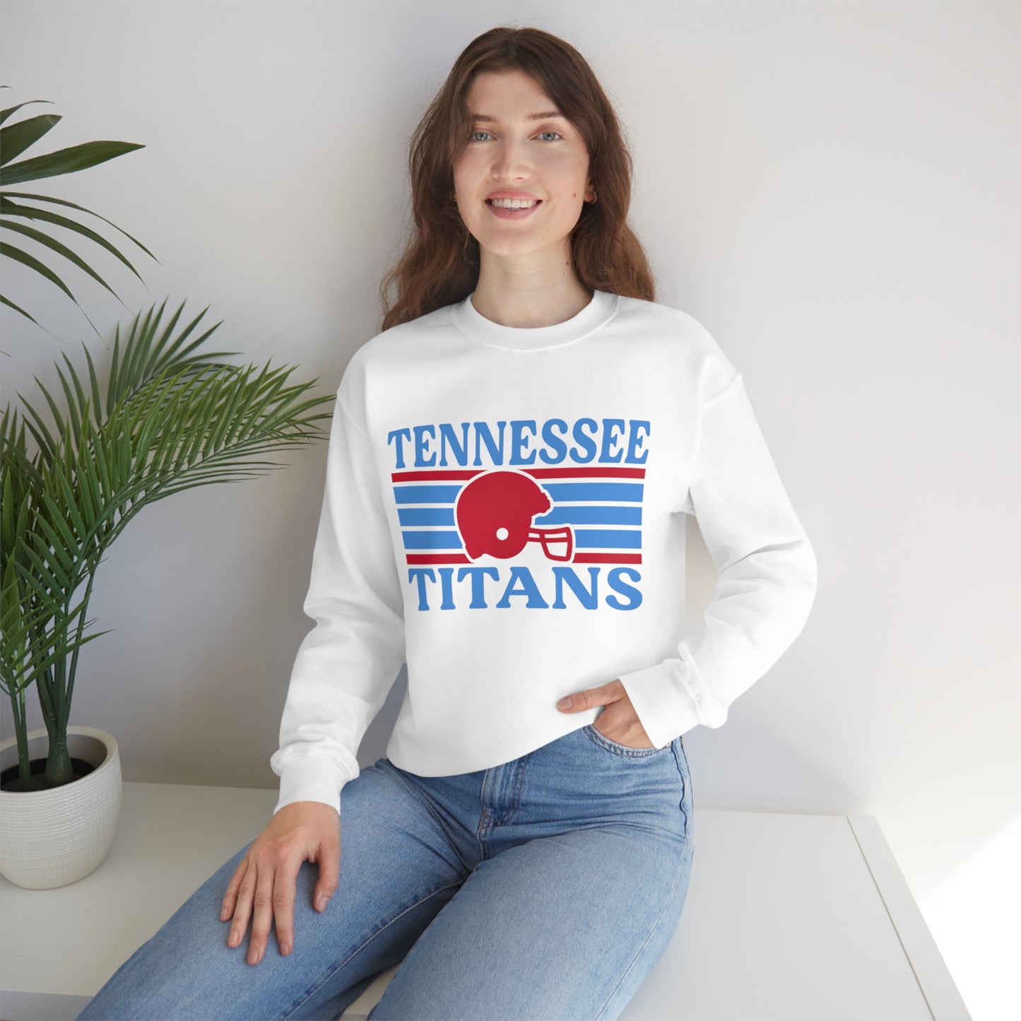 Retro Style Tennessee Football Unisex Heavy Blend Crewneck Sweatshirt