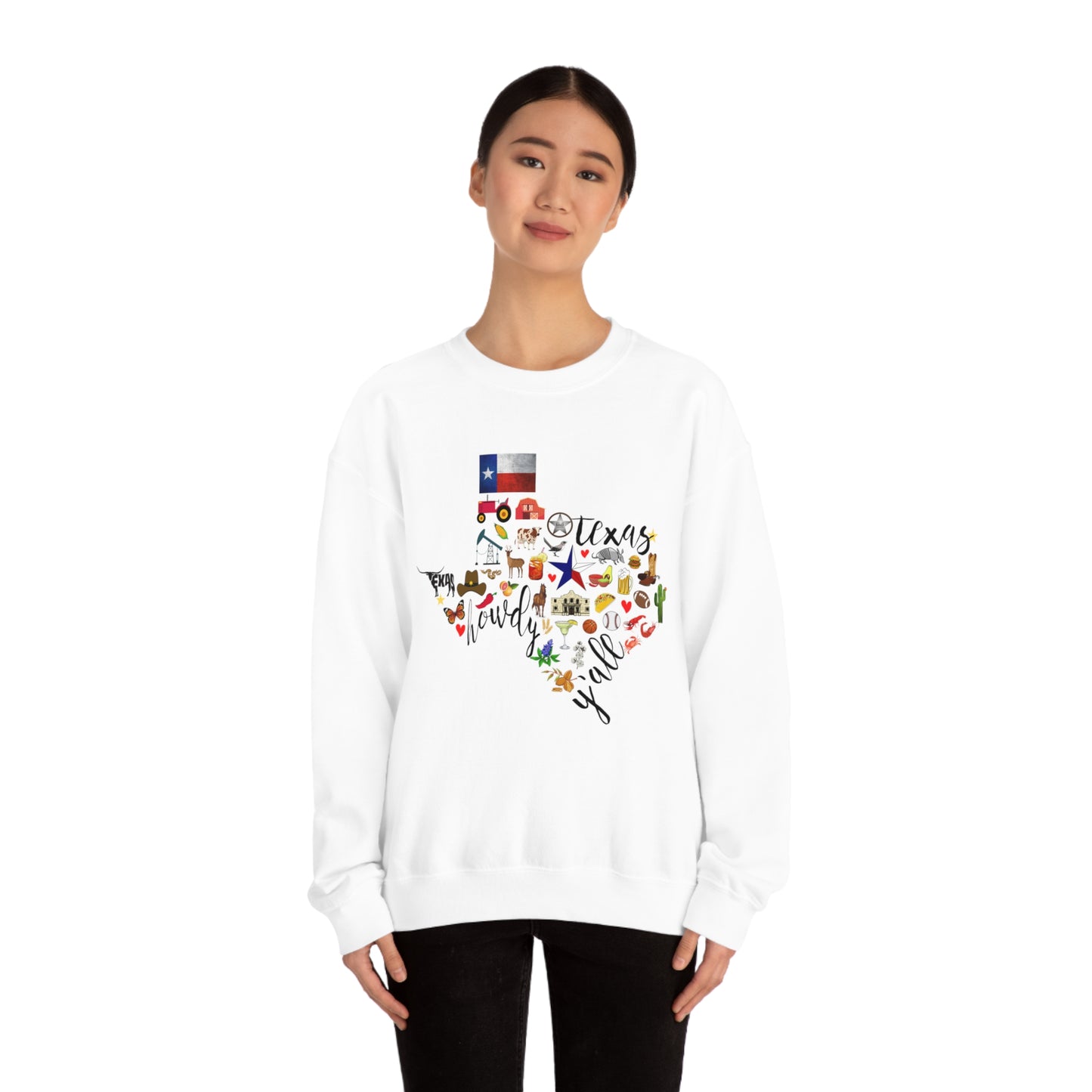 Texas Love Unisex Heavy Blend Crewneck Sweatshirt