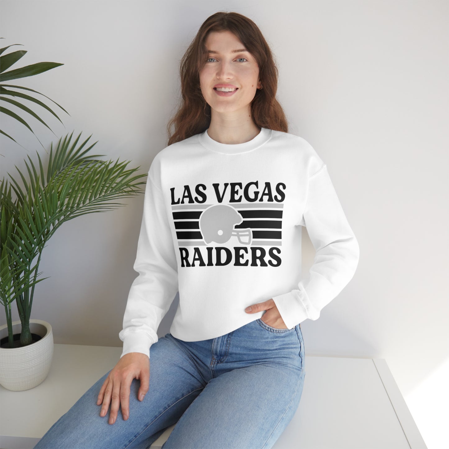 Retro Style Las Vegas Football Unisex Heavy Blend Crewneck Sweatshirt