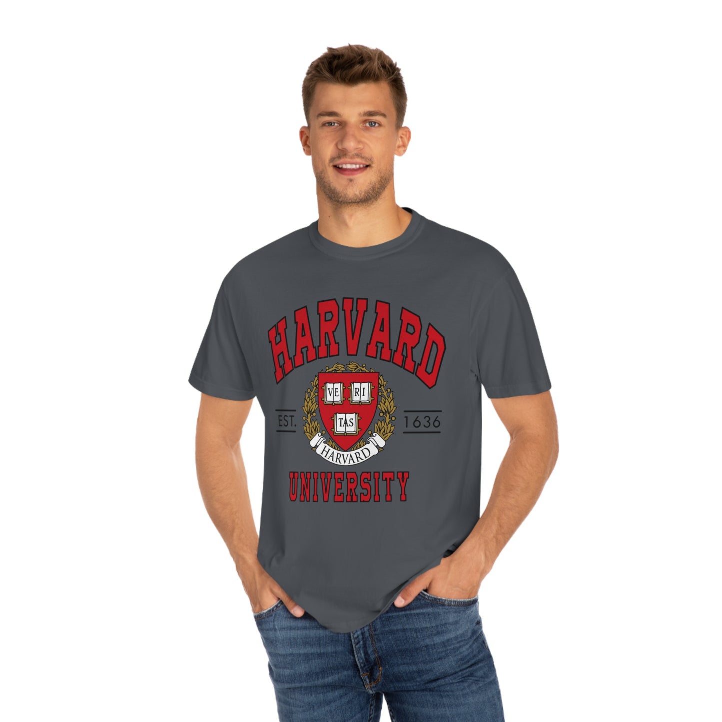 Harvard Unisex Garment-Dyed T-shirt