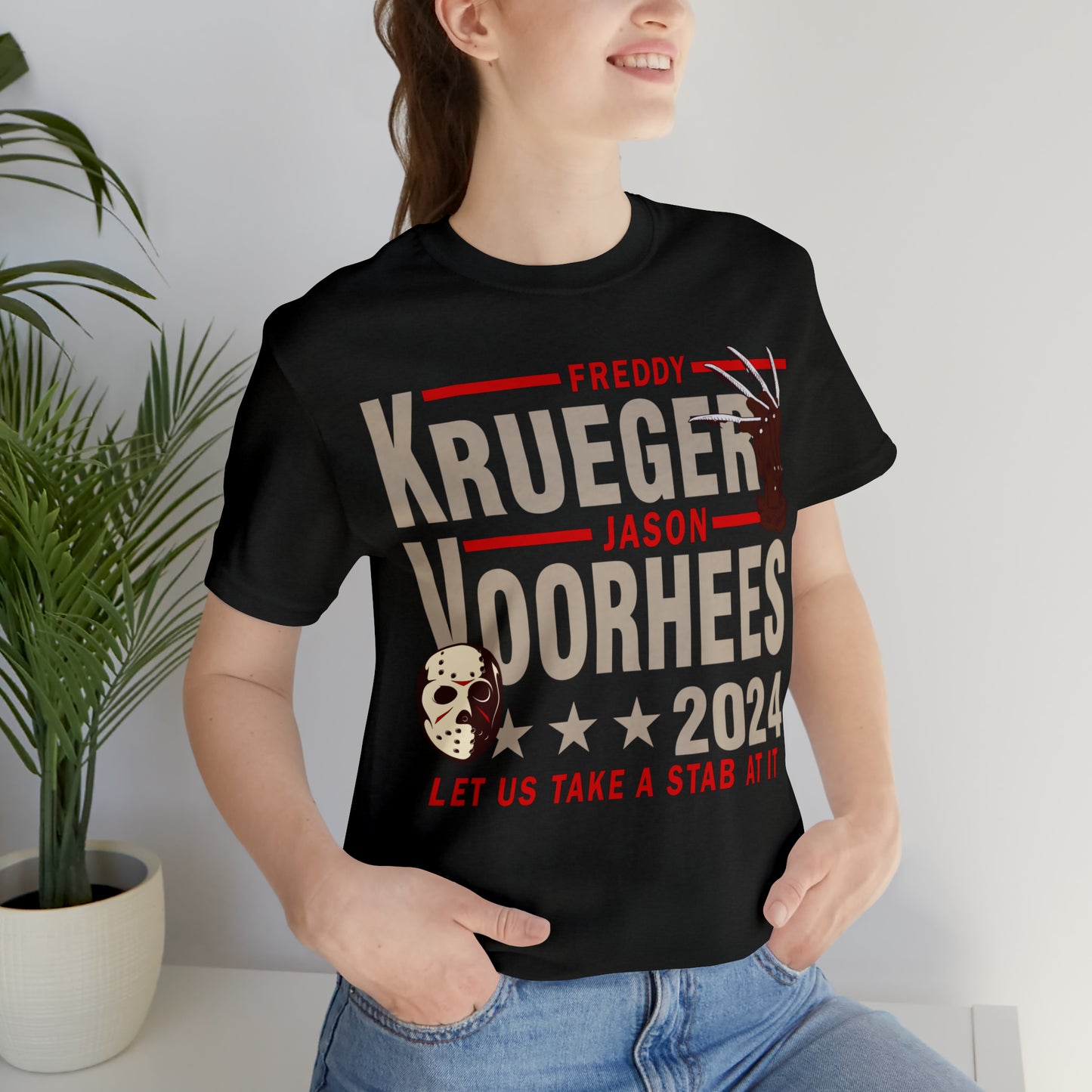 Freddy Krueger Jason Voorhees 2024 | Unisex Jersey Short Sleeve Tee