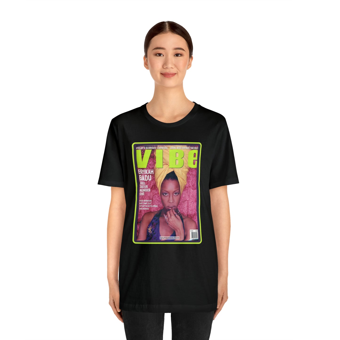90s Throwback Erykah Badu Vibe Magazine Unisex Jersey Short Sleeve Tee