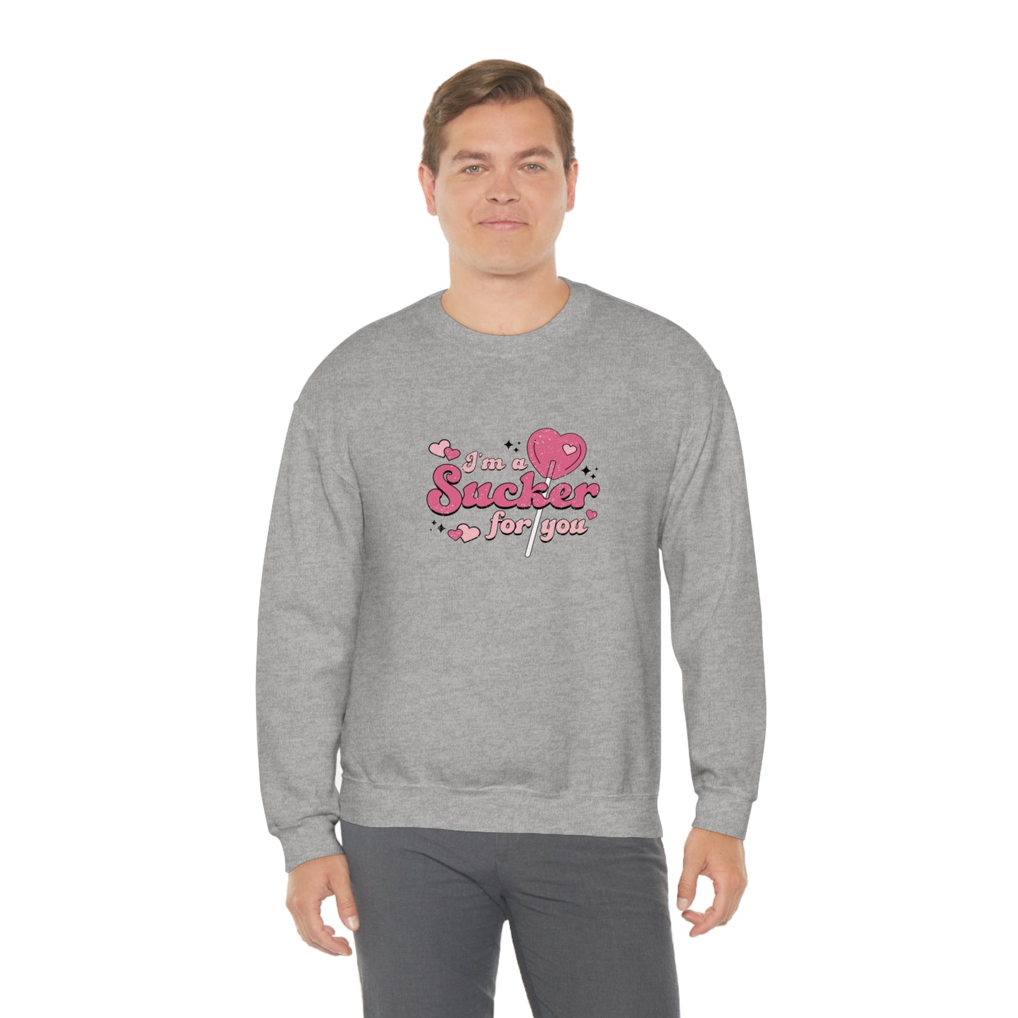 Sucker For You Valentines Day Unisex Heavy Blend Crewneck Sweatshirt