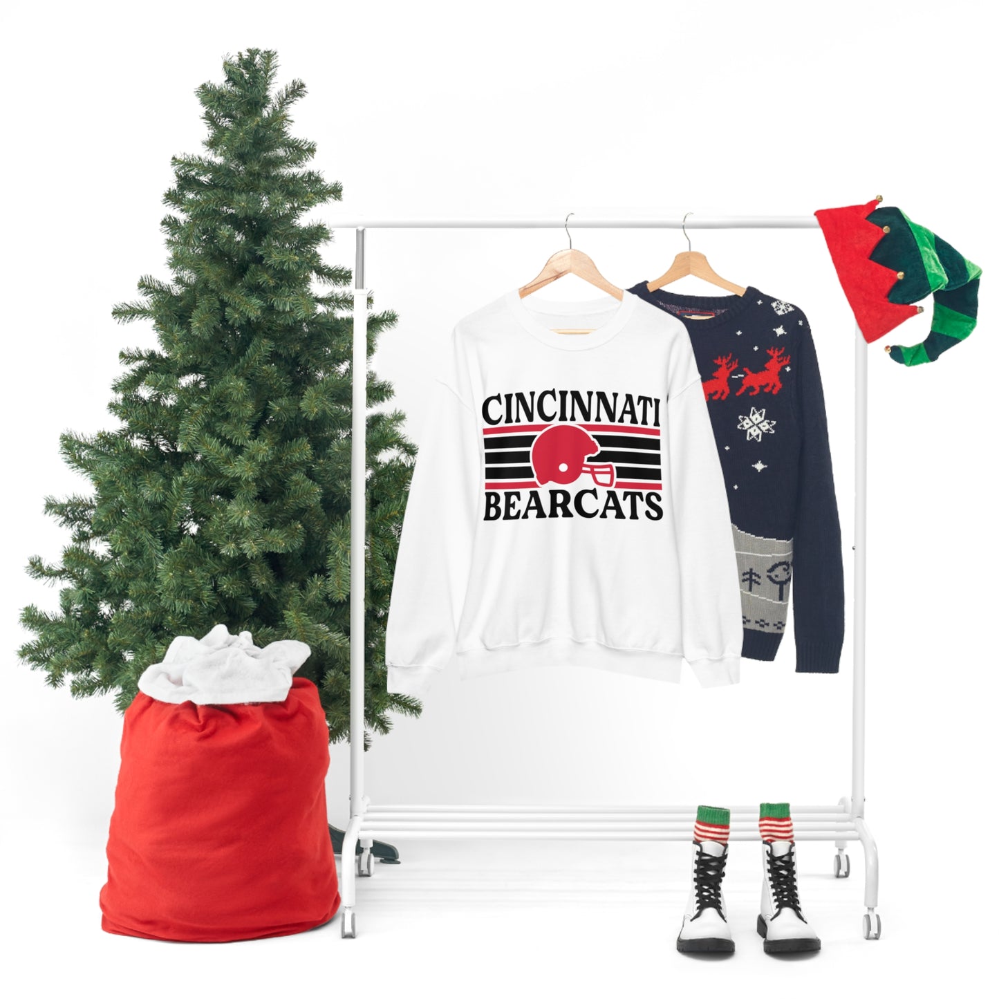 Retro Style Bearcats Football Unisex Heavy Blend Crewneck Sweatshirt