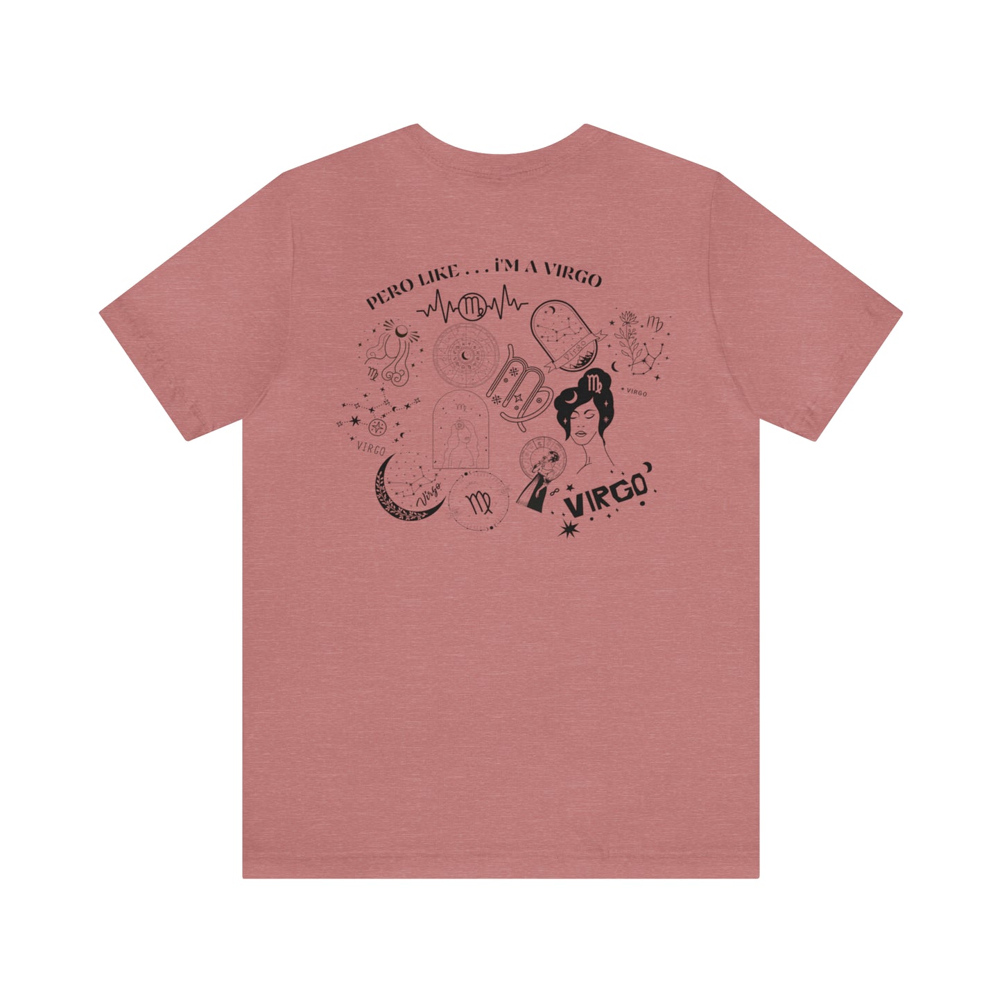 Zodiac Virgo - Astrology Unisex Jersey Short Sleeve Tee Front/Back Print