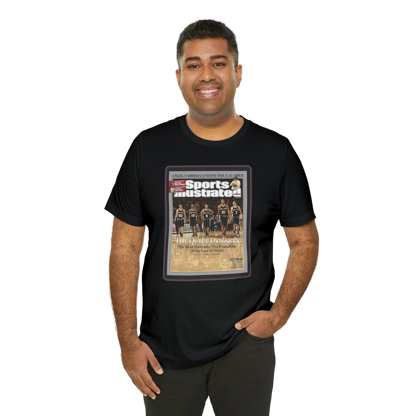 90s Throwback Spurs Basketball Sports Illustrated Unisex Jersey Short Sleeve Tee