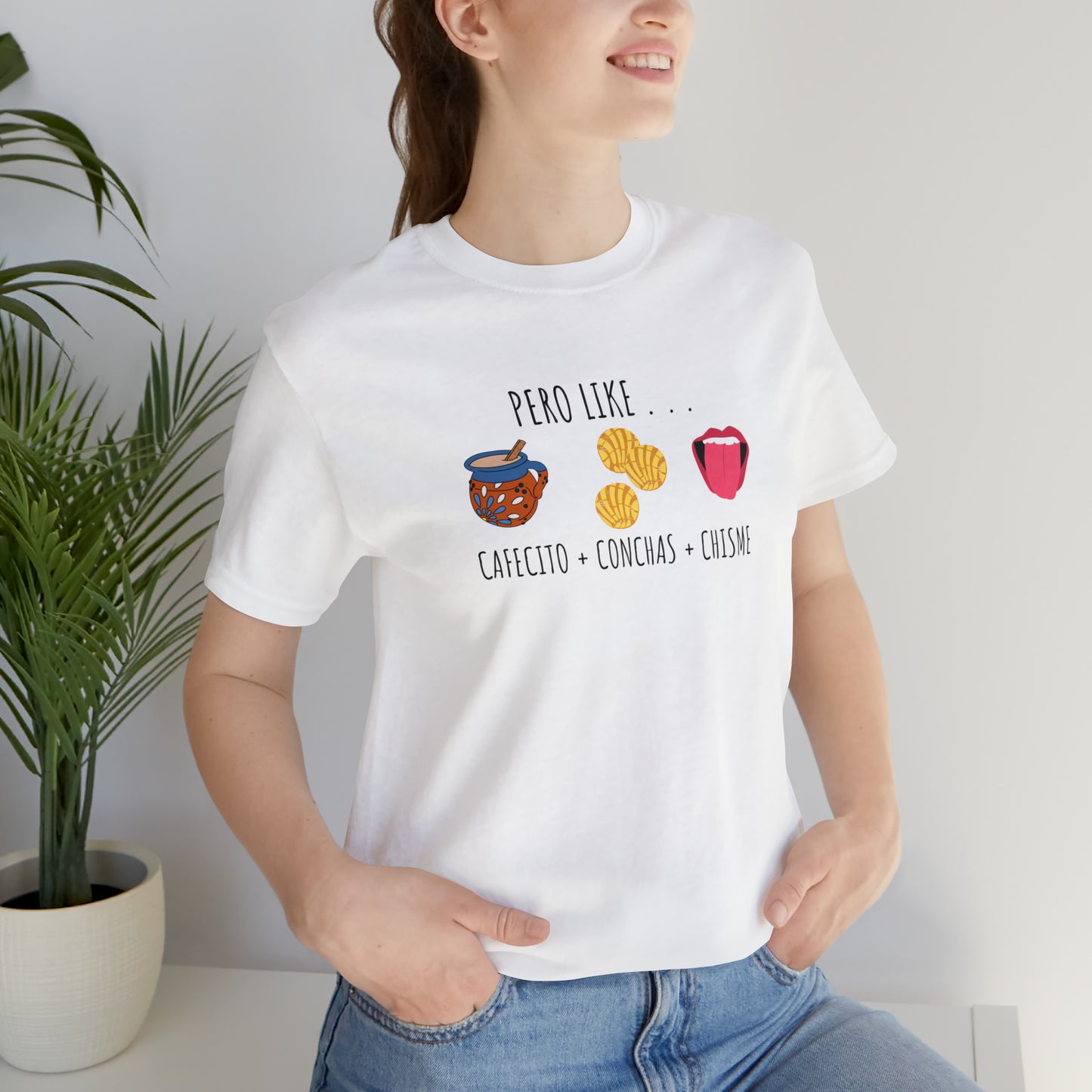 Cafecito, Conchas, & Chisme | Unisex Jersey Short Sleeve Tee