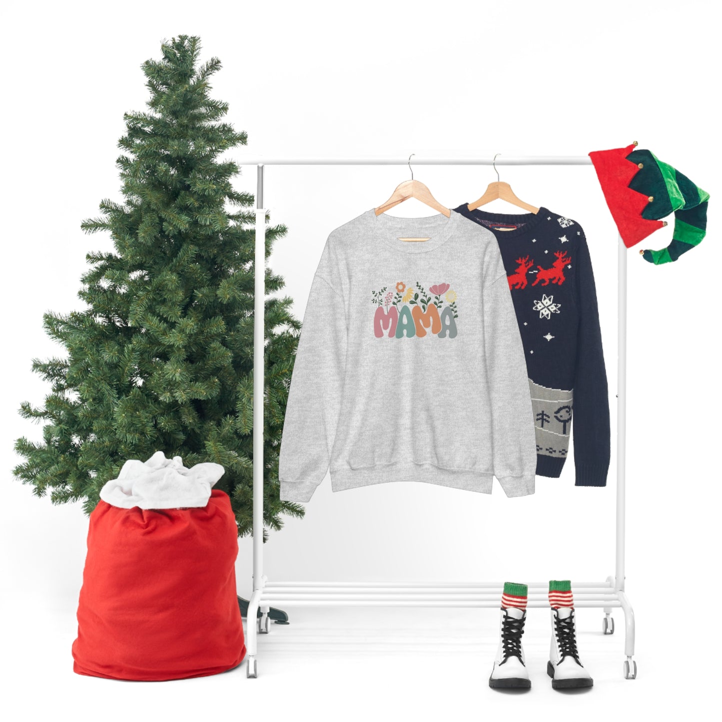 Mama Floral Unisex DryBlend® Crewneck Sweatshirt