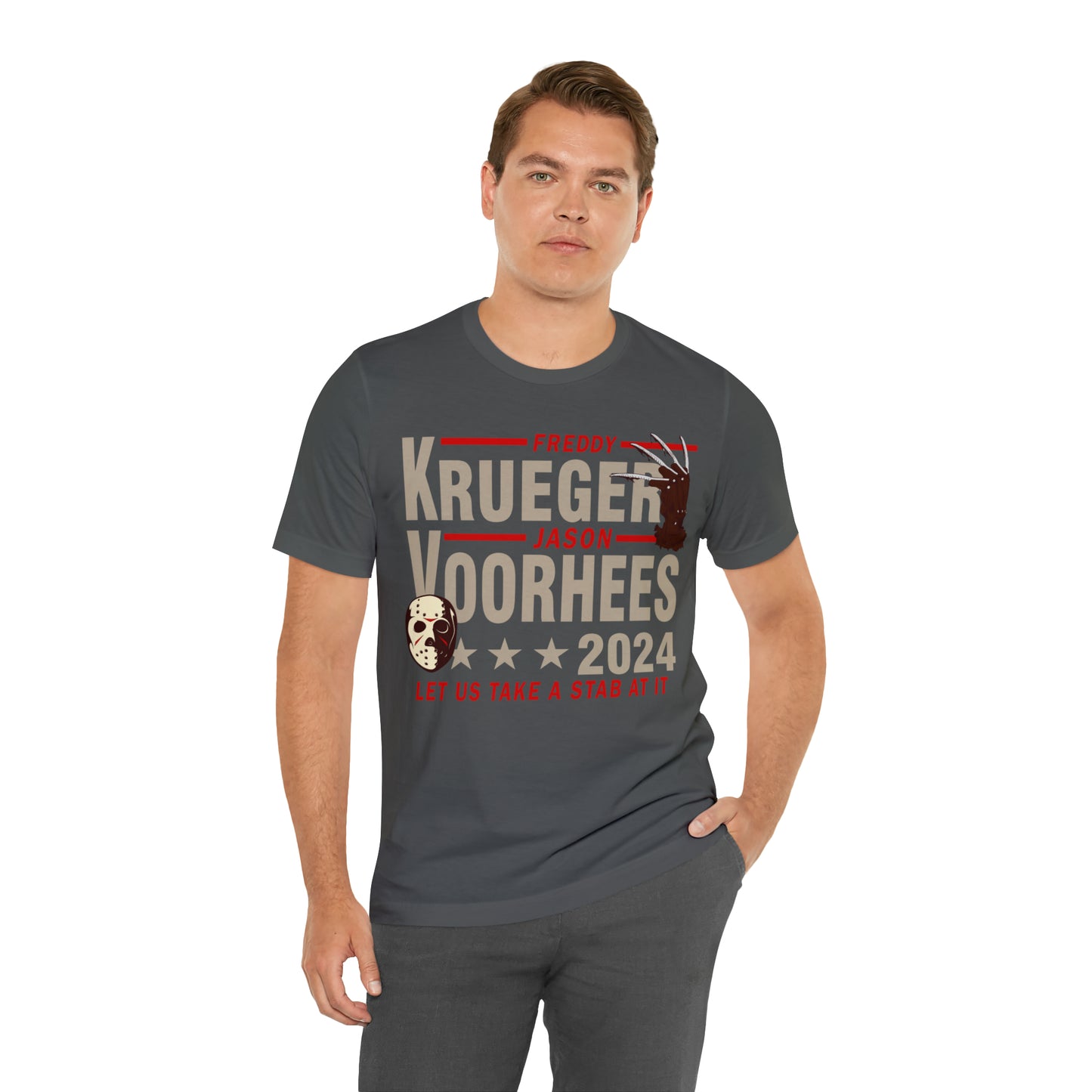 Freddy Krueger Jason Voorhees 2024 | Unisex Jersey Short Sleeve Tee