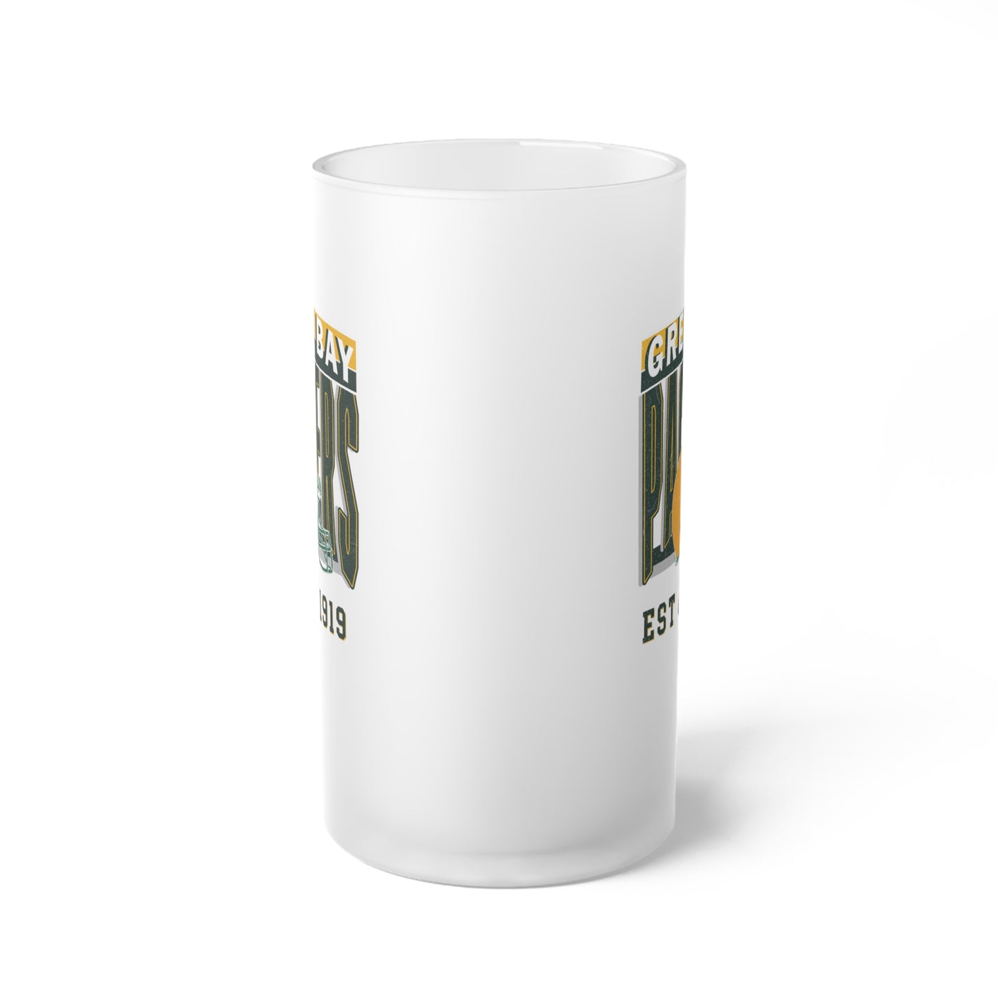 Greenbay Football Frosted Glass Beer Mug