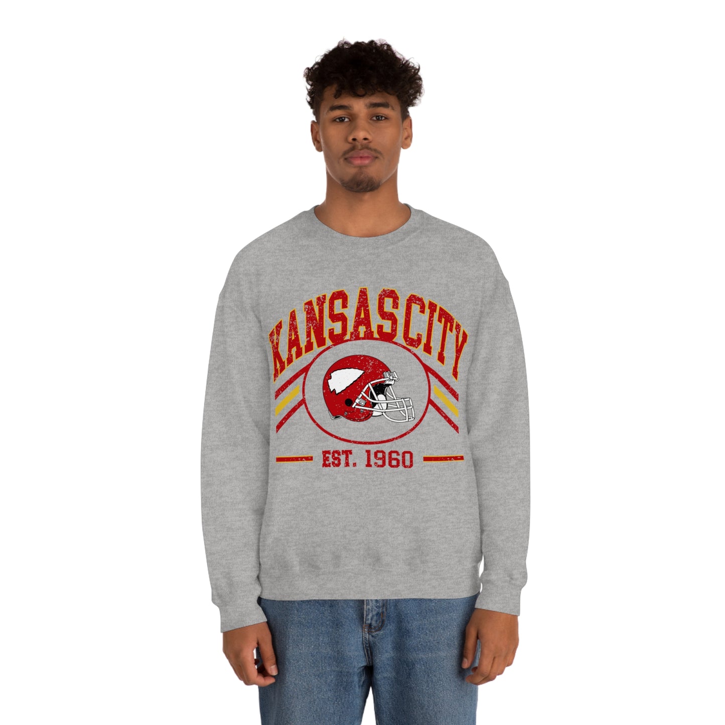 Kansas City Football Unisex Heavy Blend Crewneck Sweatshirt