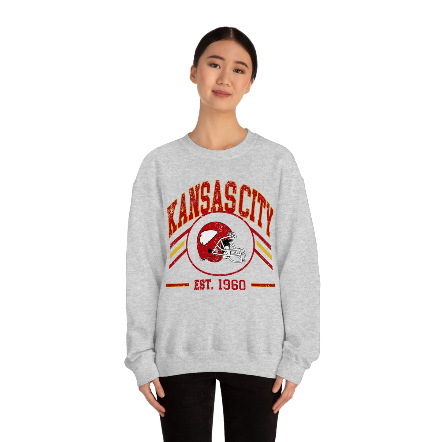 Kansas City Football Unisex Heavy Blend Crewneck Sweatshirt